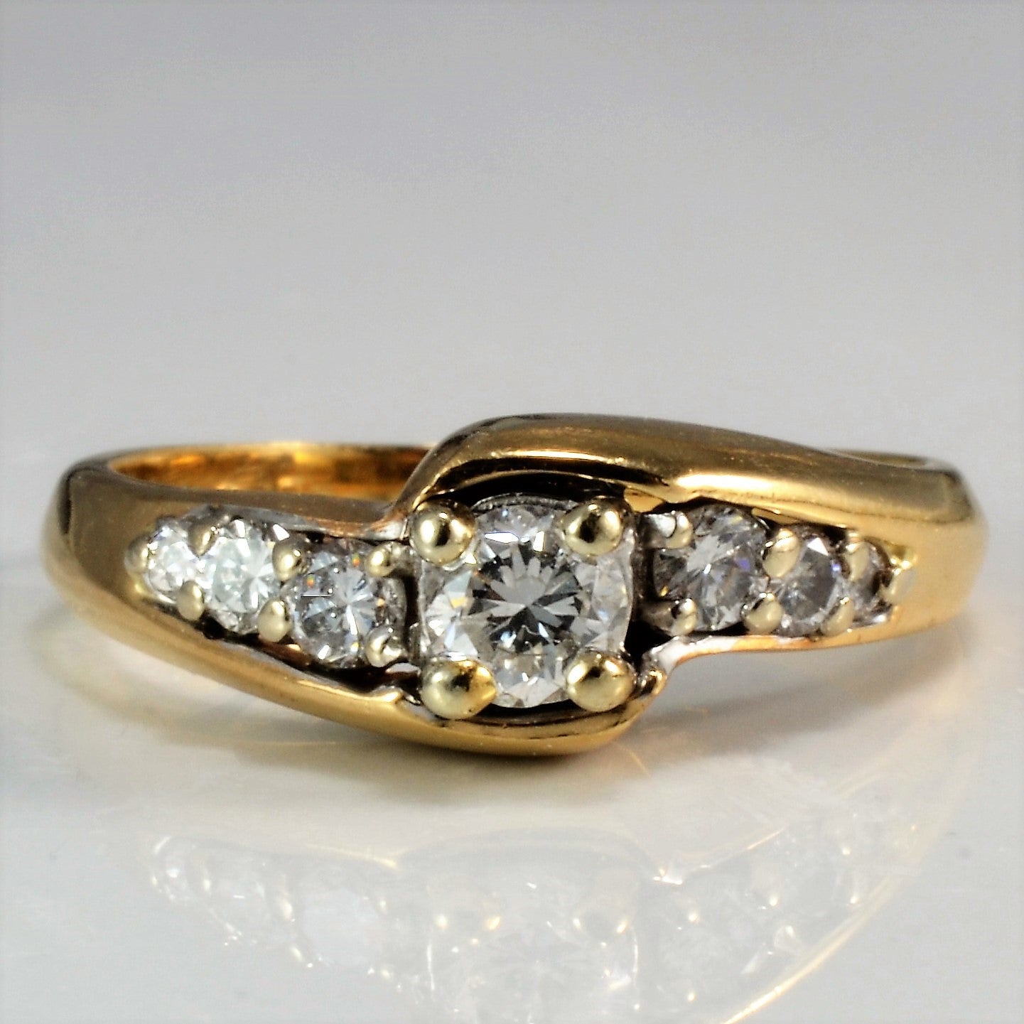 Overlay Bypass Engagement Ring | 0.44 ctw, SZ 5.25 |