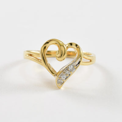 Heart Shaped Diamond Ring | 0.08ctw | SZ 6.25 |