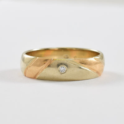 Two Tone Diamond Band | 0.01ct | SZ 6.25 |