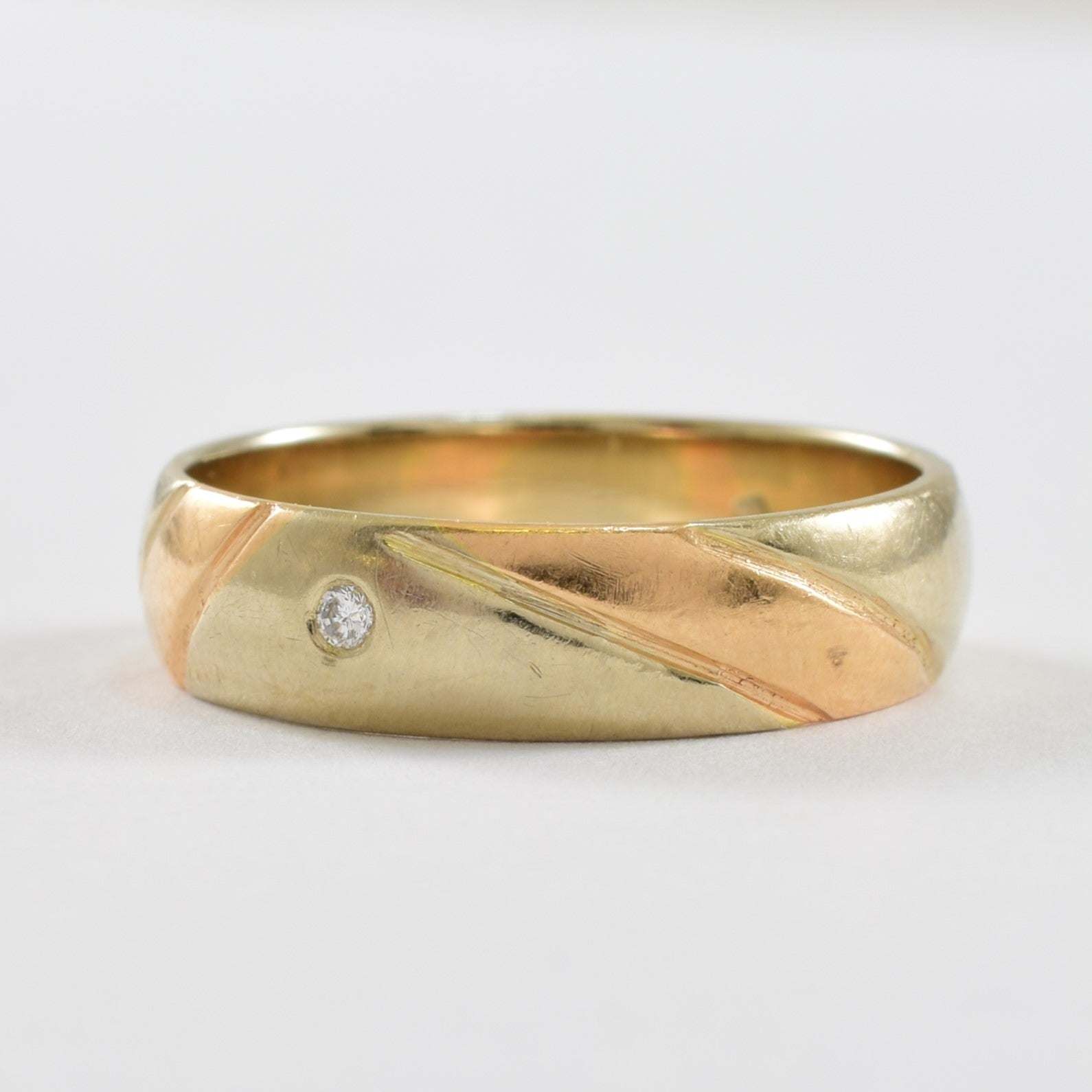 Two Tone Diamond Band | 0.01ct | SZ 6.25 |
