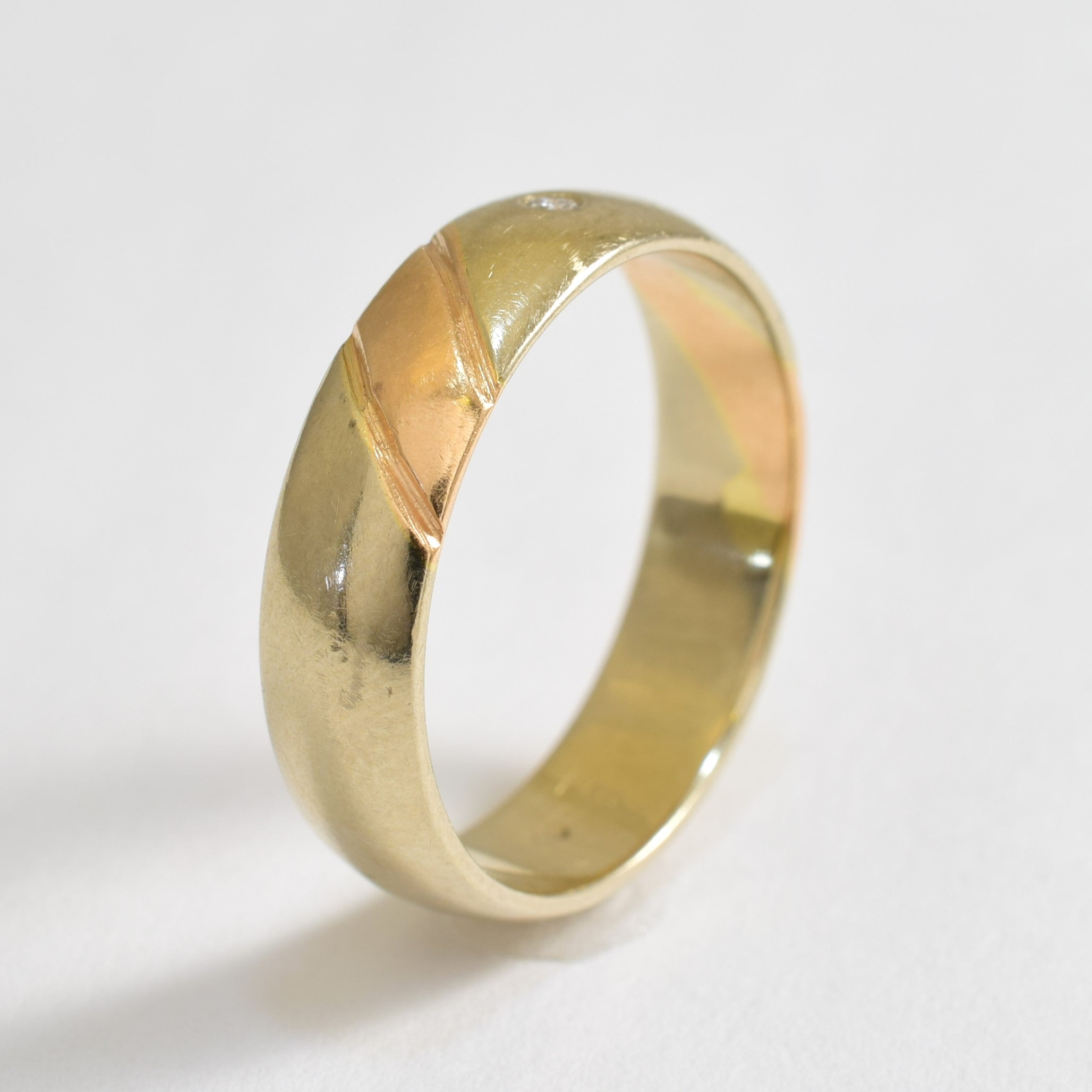 Two Tone Diamond Band | 0.01ct | SZ 6.25 |