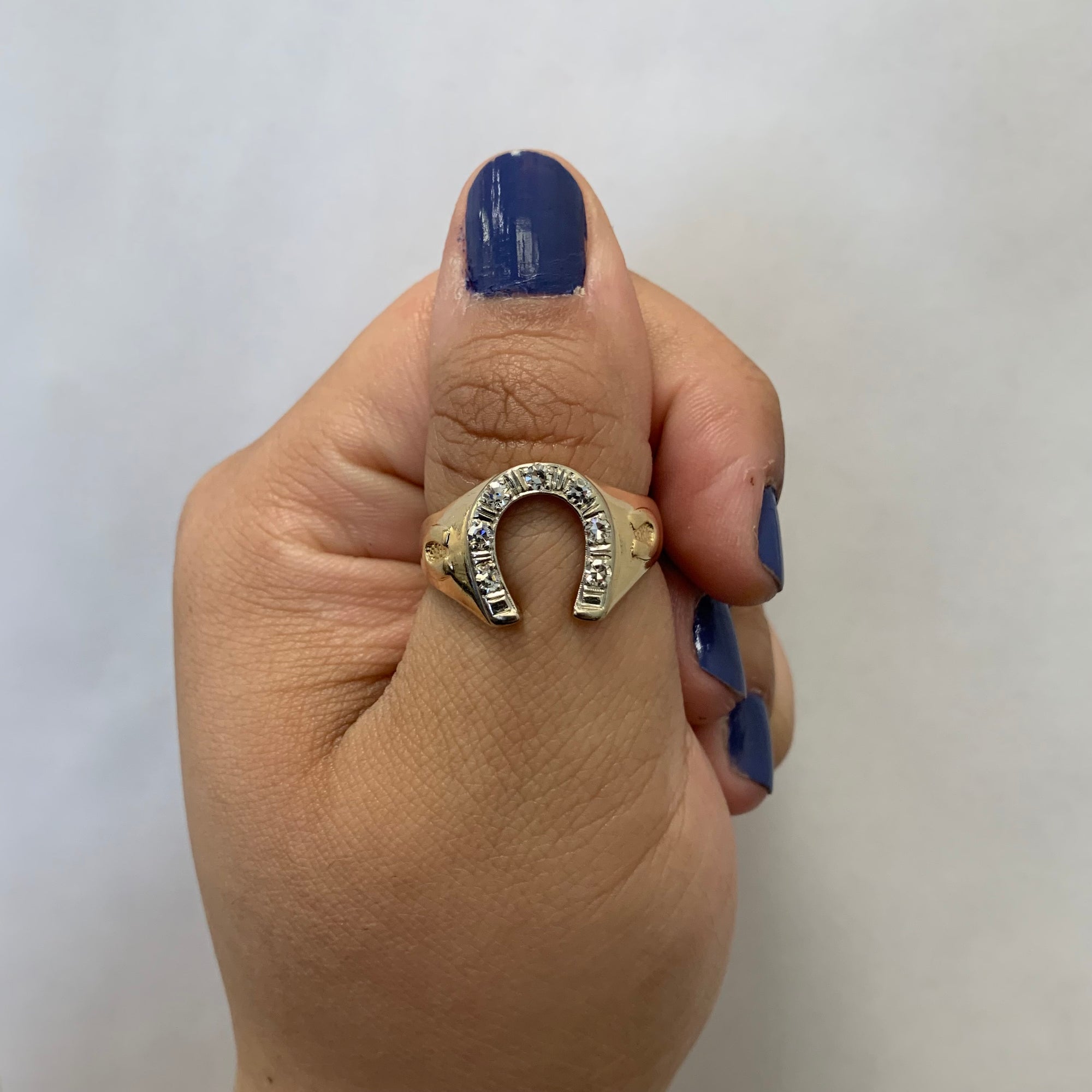 Diamond Horseshoe Ring | 0.28ctw | SZ 10 |
