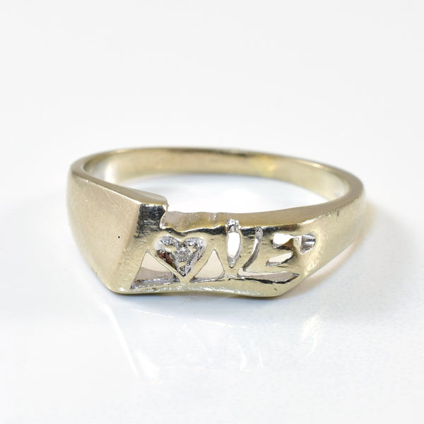 Love' Diamond Ring | 0.01ct | SZ 6 |