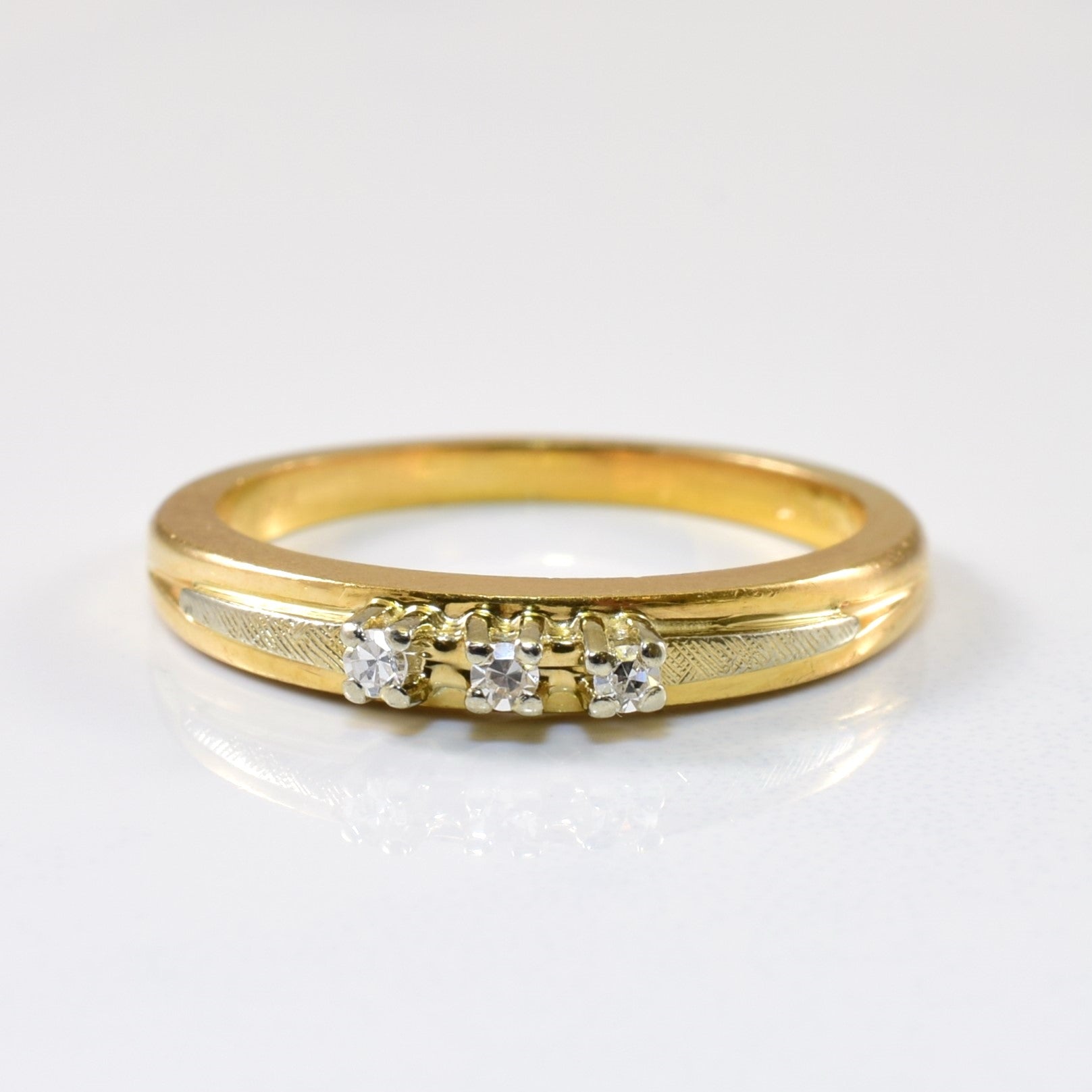 Three Stone Diamond Ring | 0.05ctw | SZ 5.25 |