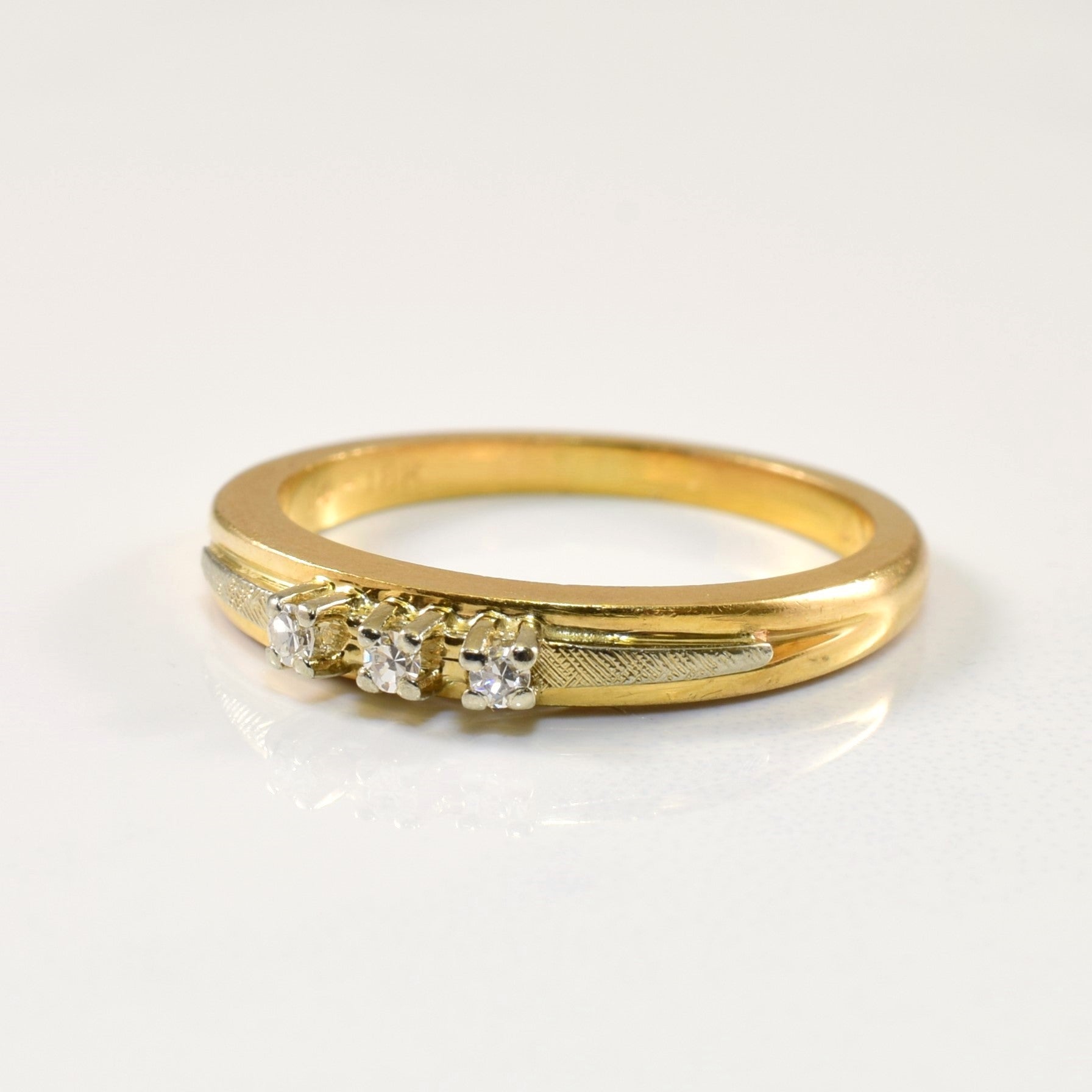 Three Stone Diamond Ring | 0.05ctw | SZ 5.25 |
