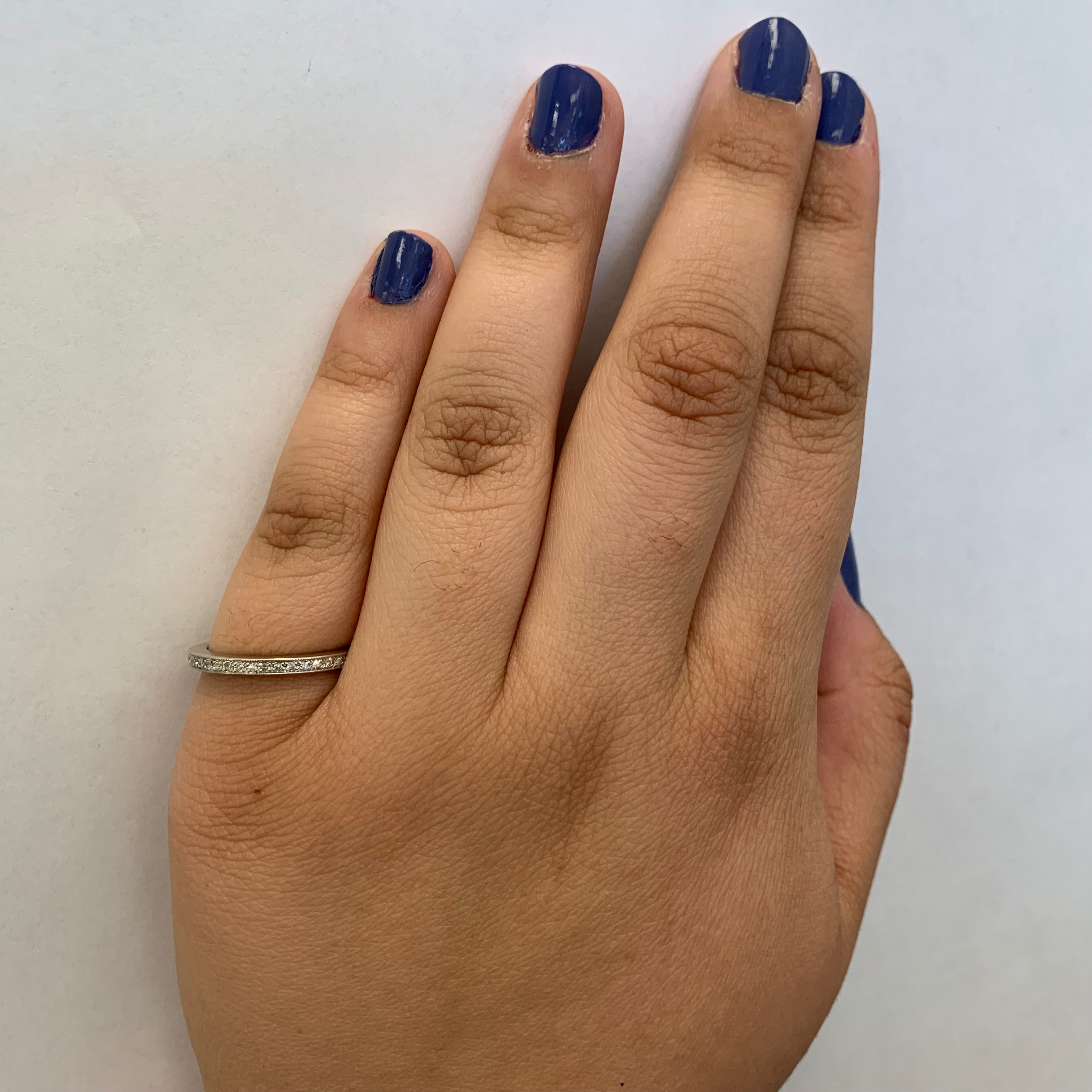 Pave Set Semi Eternity Diamond Band | 0.10ctw | SZ 7 |