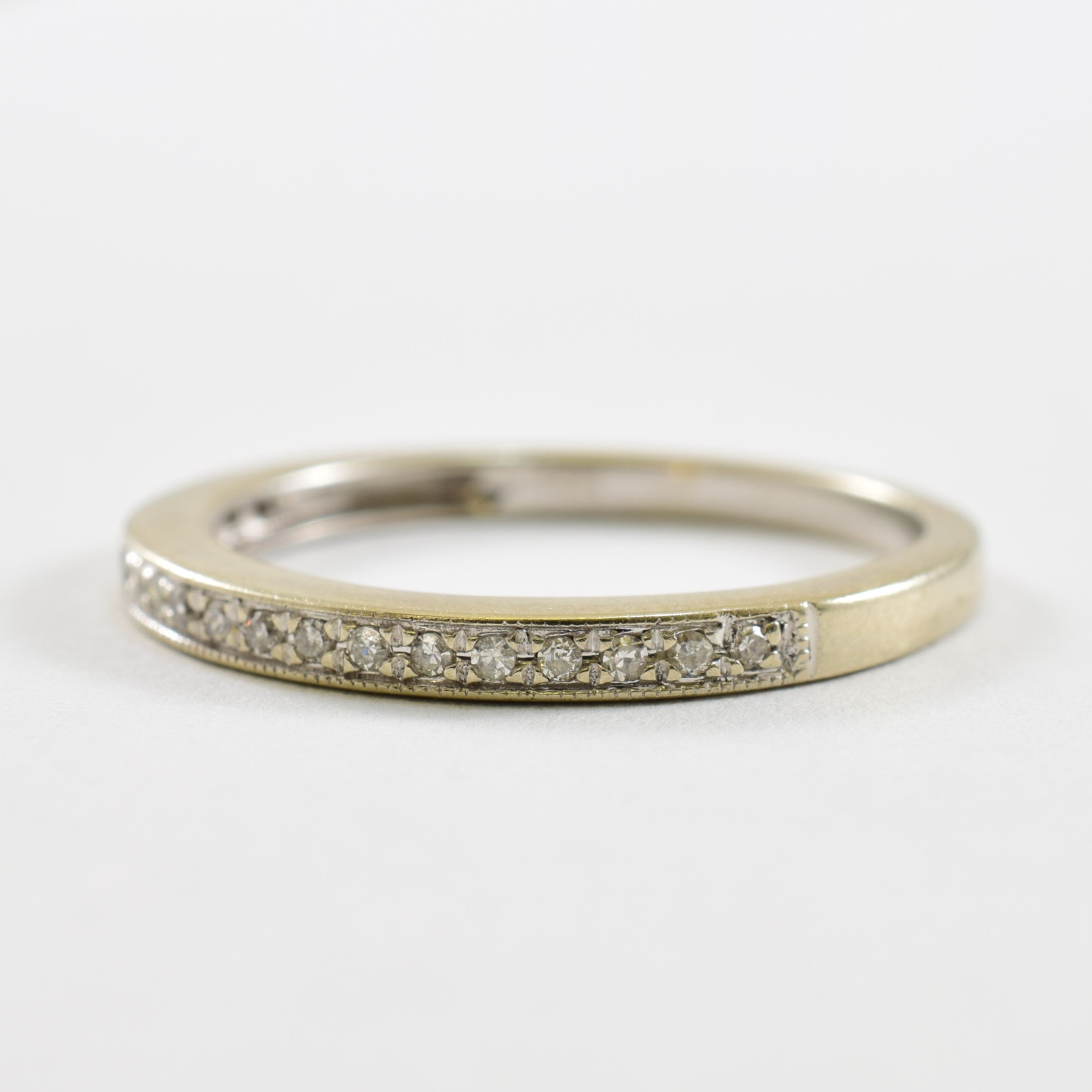 Pave Set Semi Eternity Diamond Band | 0.10ctw | SZ 7 |