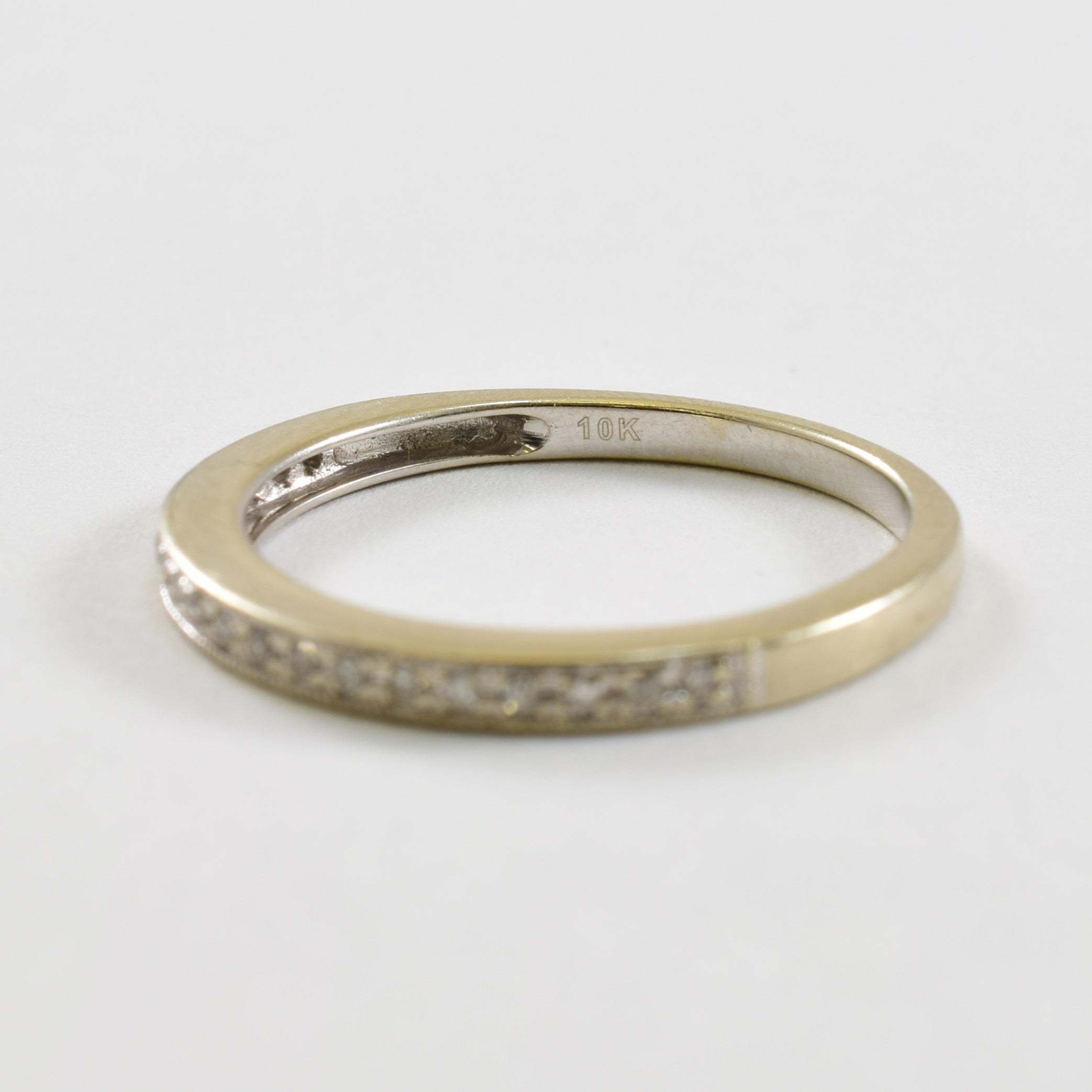 Pave Set Semi Eternity Diamond Band | 0.10ctw | SZ 7 |
