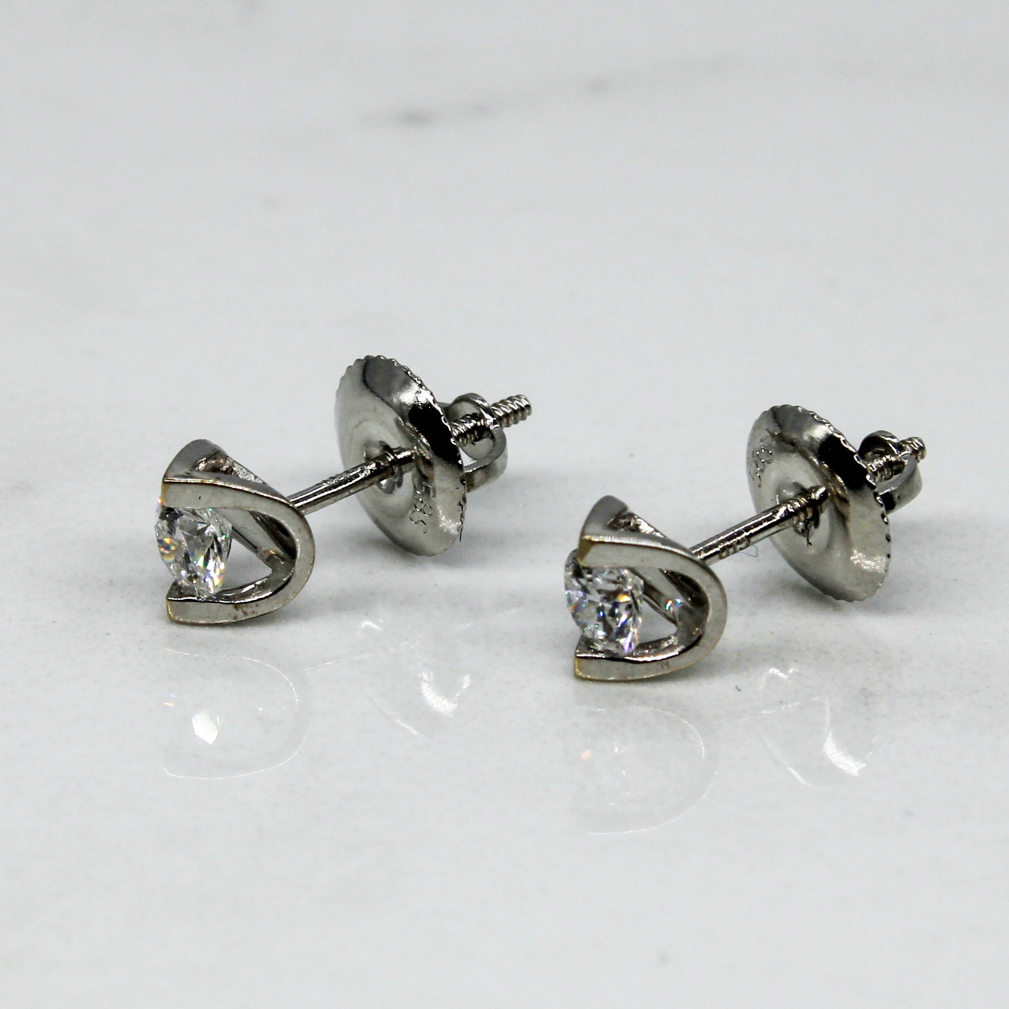 Half Moon Diamond Stud Earrings | 0.26ctw |
