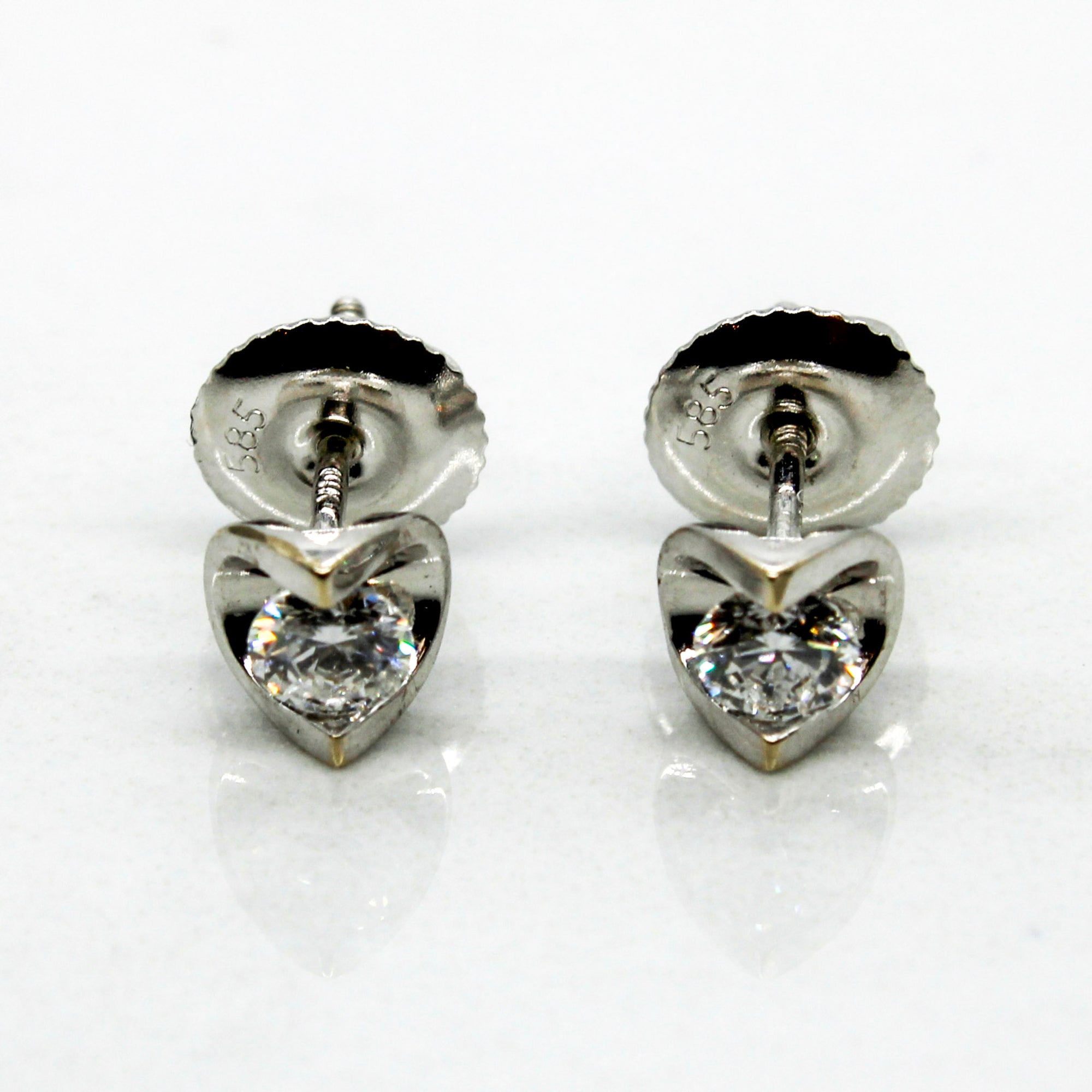 Half Moon Diamond Stud Earrings | 0.26ctw |
