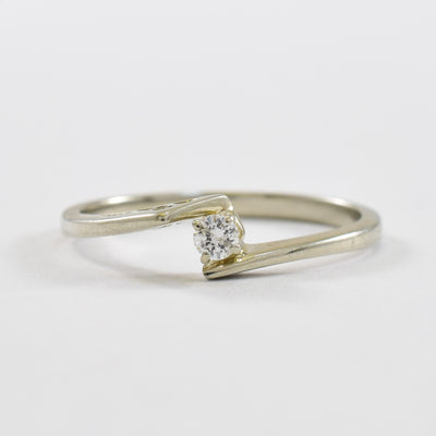 Single Diamond Bypass Ring | 0.05ct | SZ 6 |
