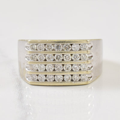 Channel Set Grid Diamond Ring | 0.84ctw | SZ 10 |