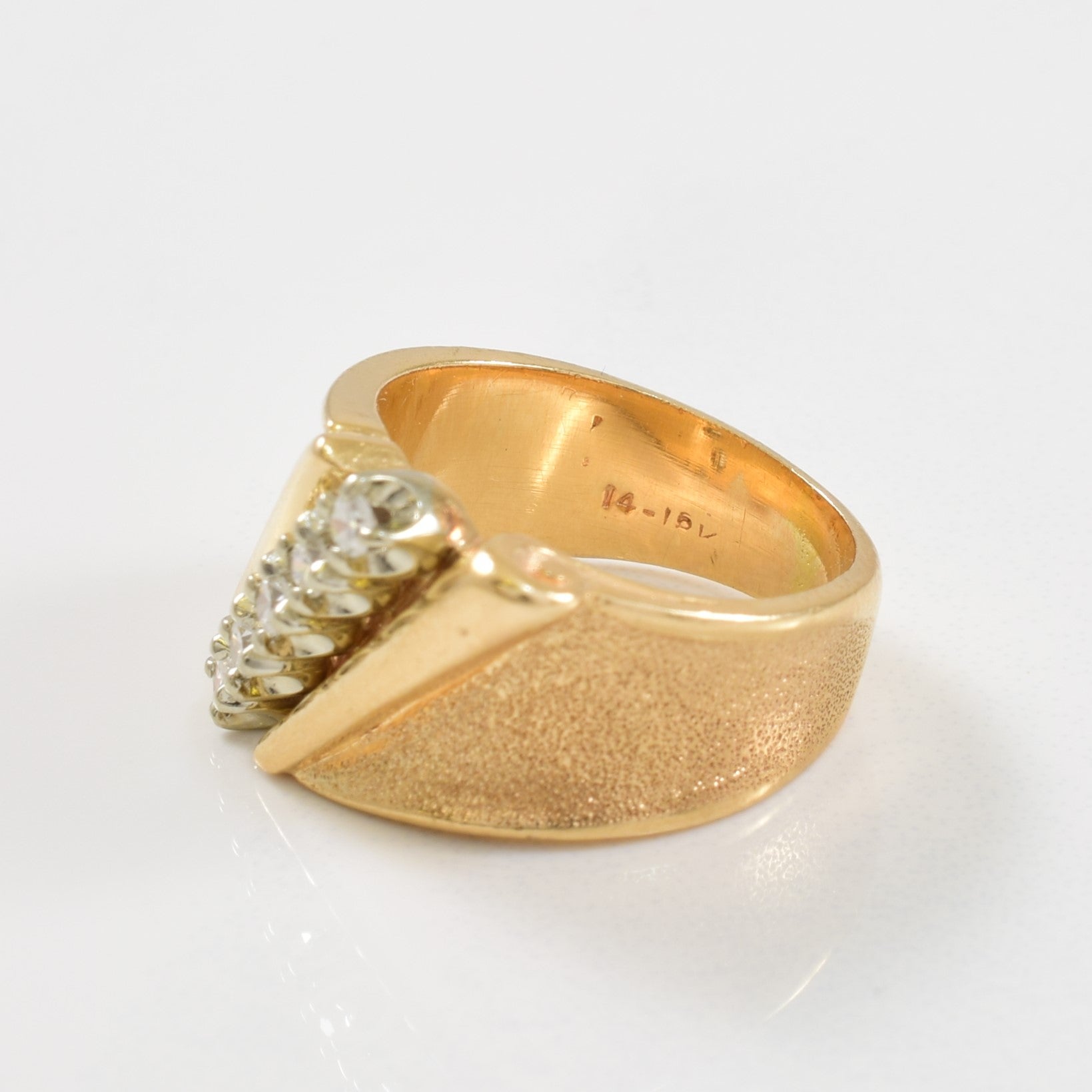 Bague cinq diamants | 0,15 ct au total | Taille 3,75 |