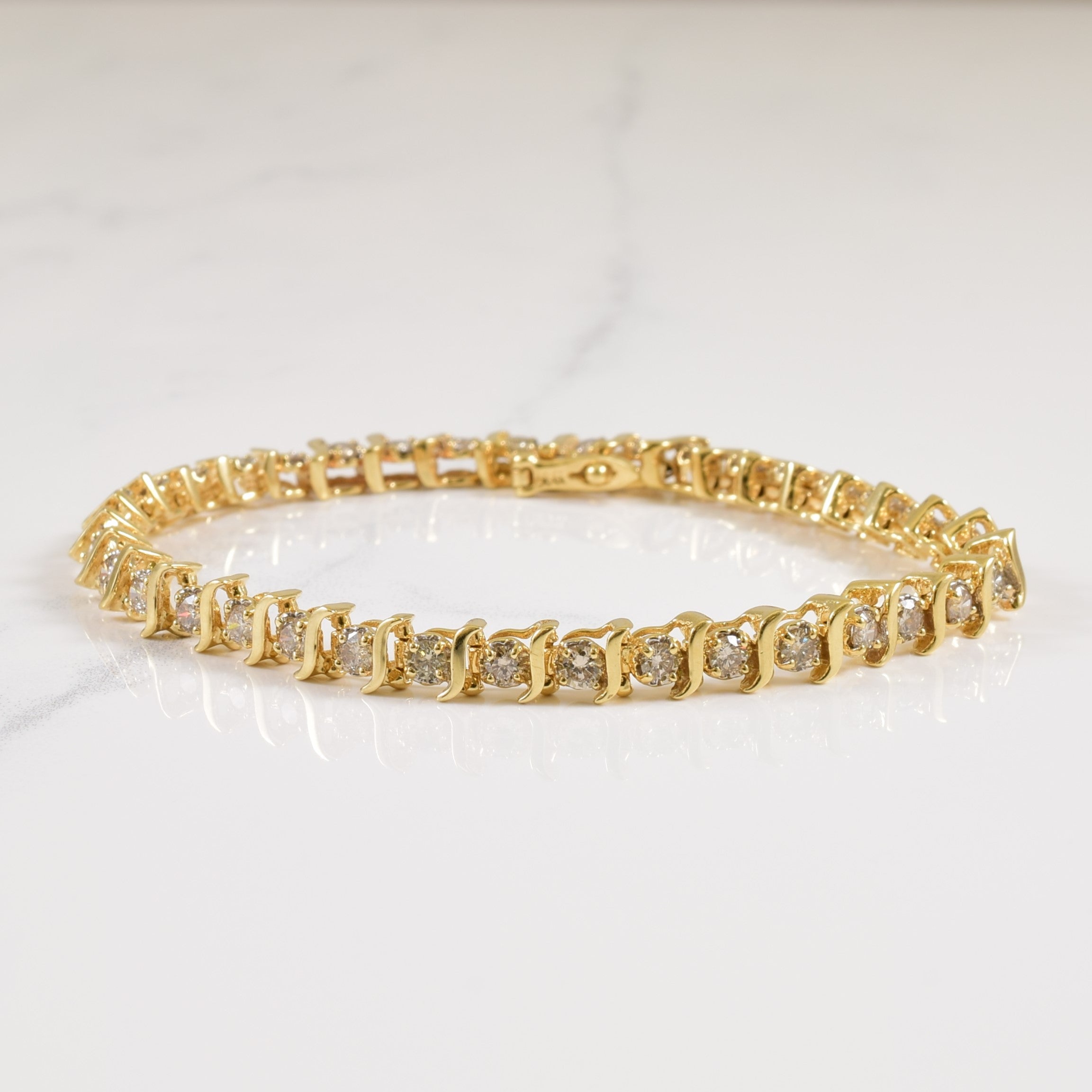 Bracelet de tennis en diamants | 2,75 ct | 7,25 po |