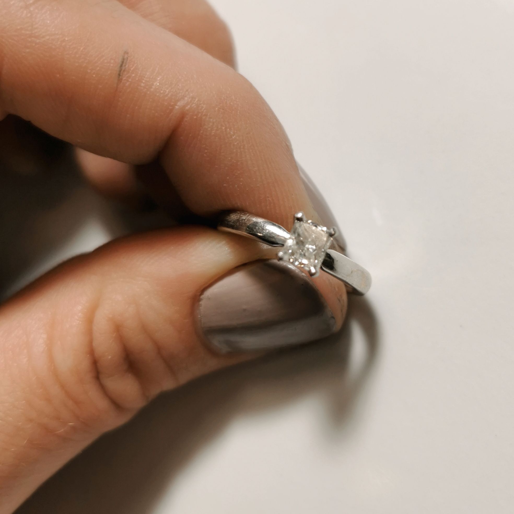 Radiant Cut Diamond Solitaire Engagement Ring | 0.50 ct | SZ 4.75 |