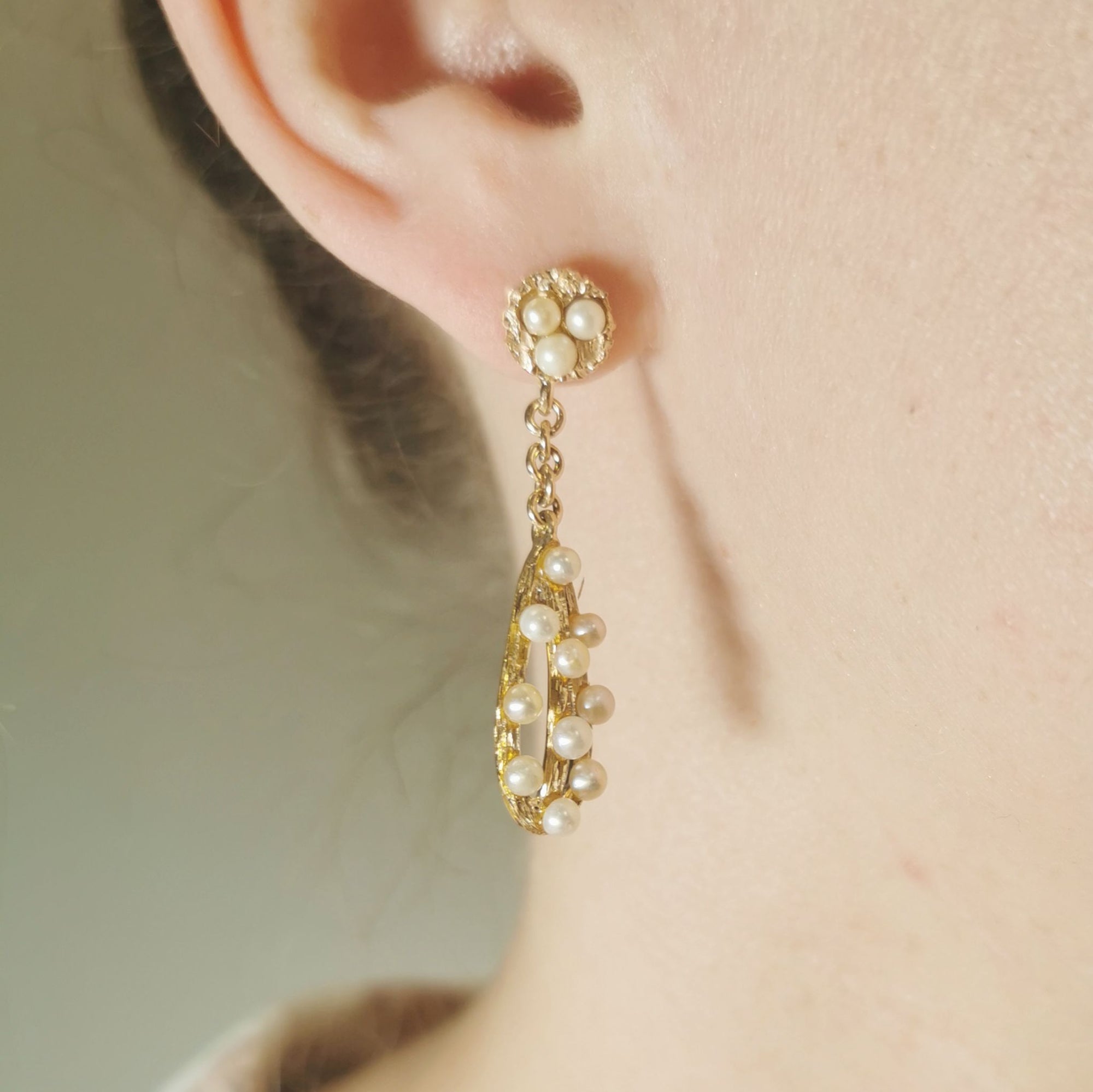 Seed Pearl Drop Earrings | 5.46ctw |