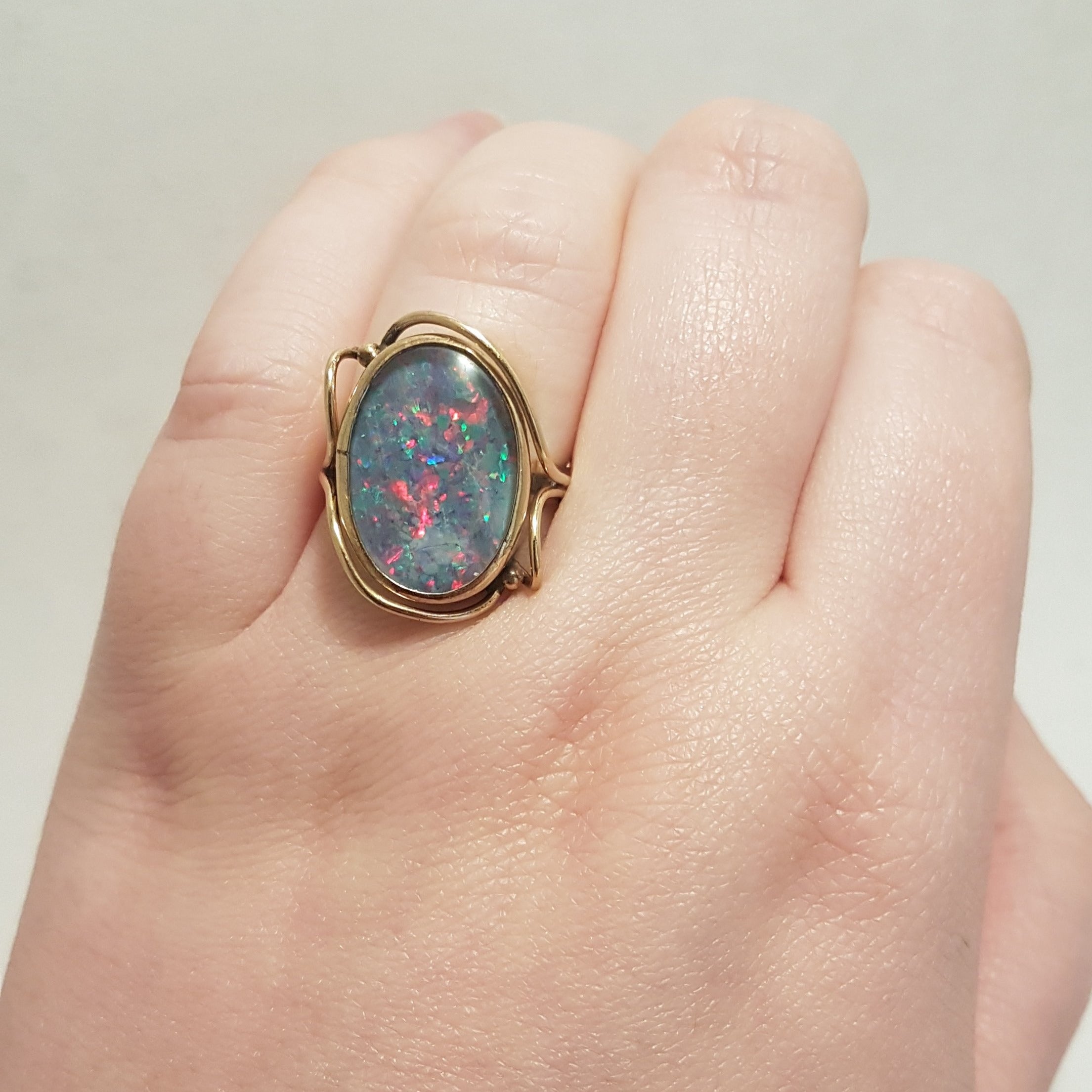 Bezel Set Opal Ring | 6.00 ct SZ 6.25 |