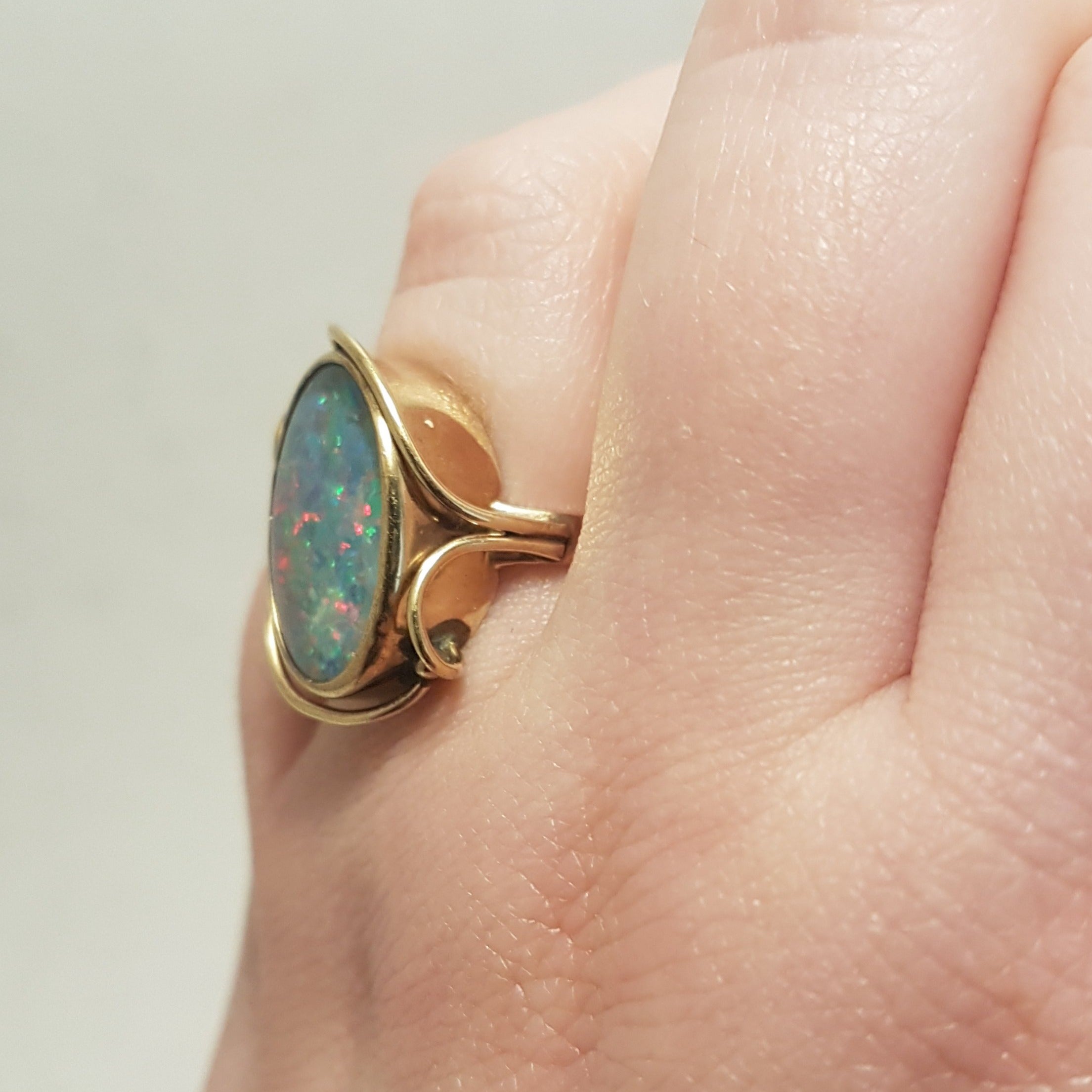 Bezel Set Opal Ring | 6.00 ct SZ 6.25 |