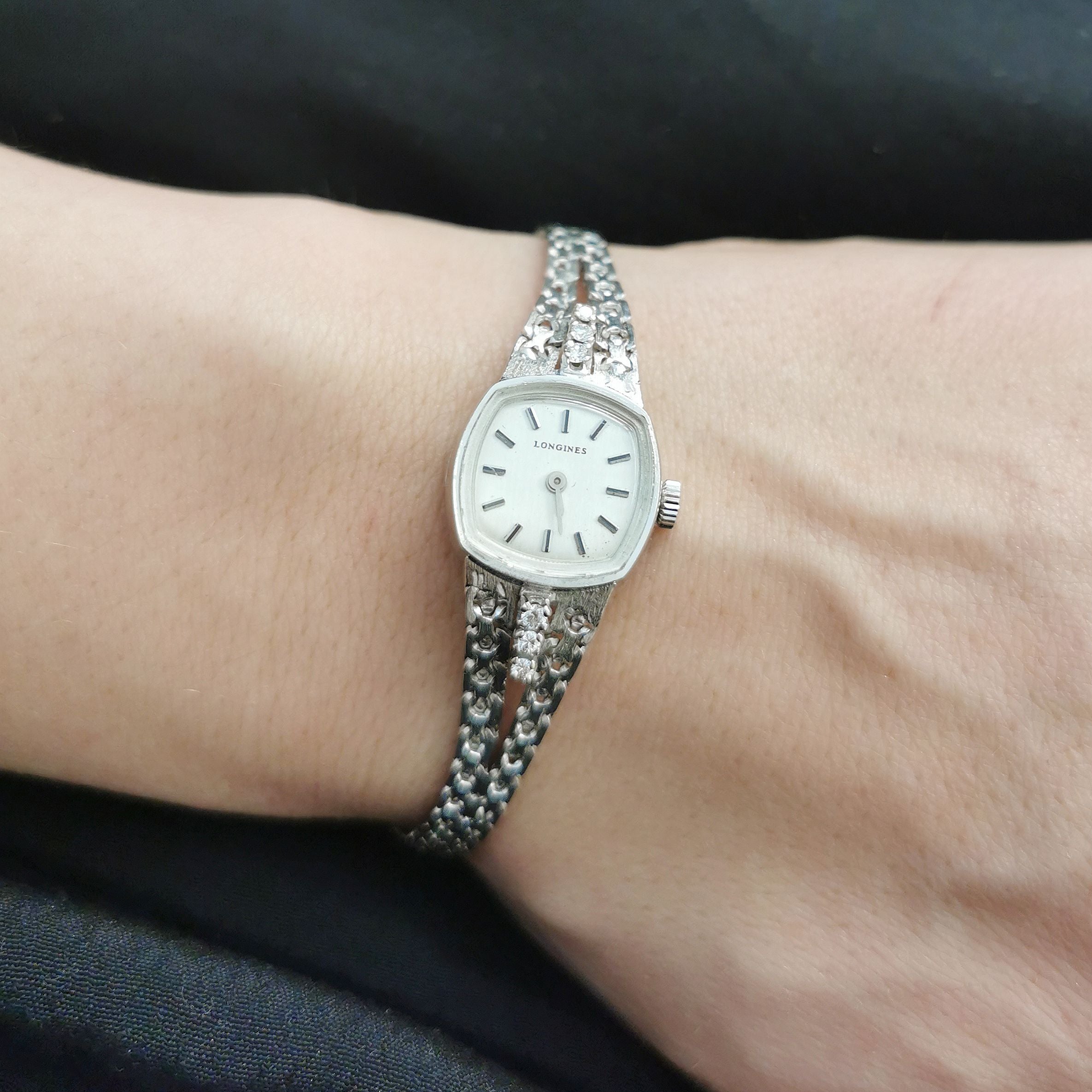 Longines' Diamond Wrist Watch Circa 1950s | 0.15 ctw | 7.5" |