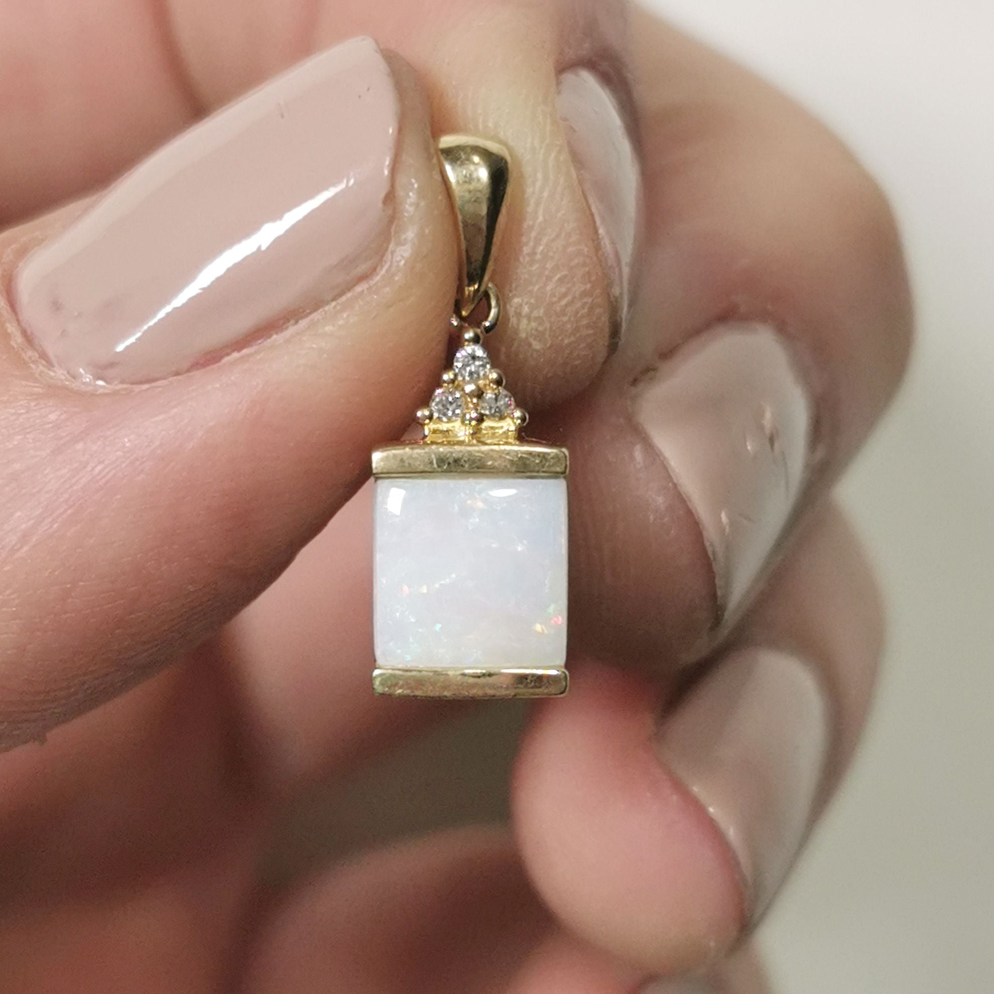 Opal & Diamond Pendant | 0.02ctw, 1.00ct |