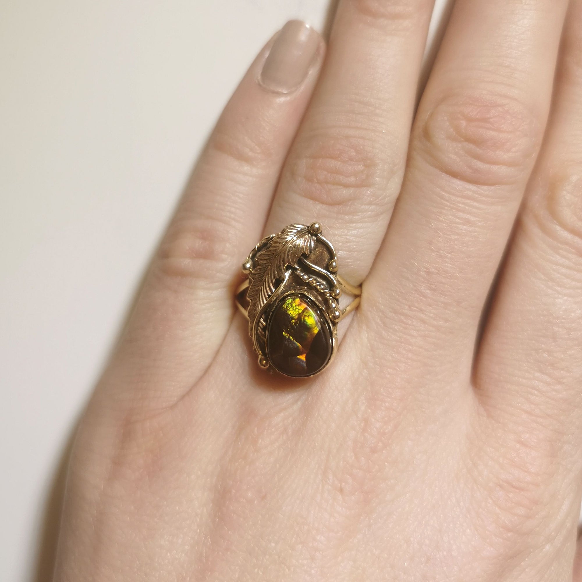 Fire Agate Nature Inspired Ring | 3.00ct | SZ 8 |
