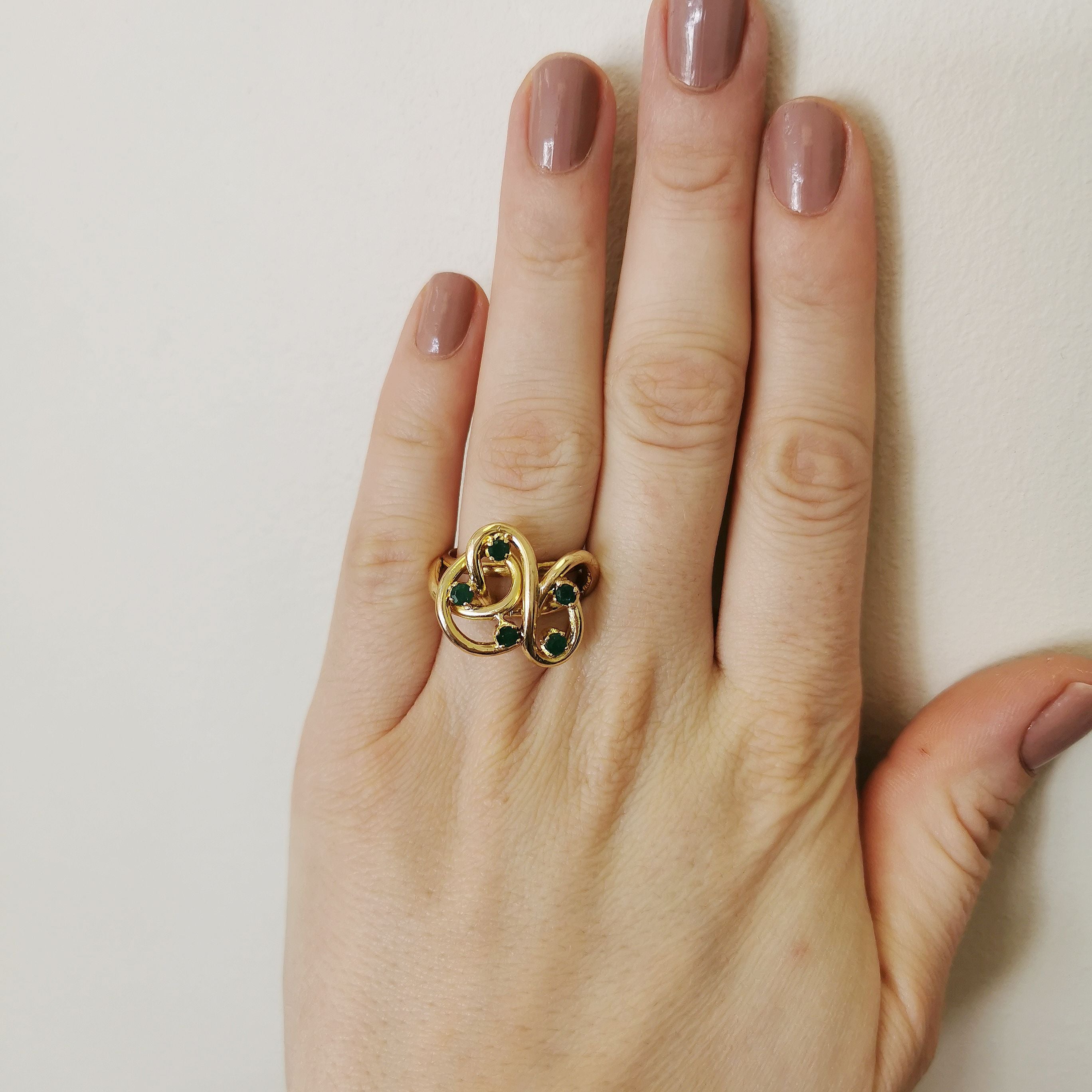 Abstract Emerald Ring | 0.45ctw | SZ 7.25 |