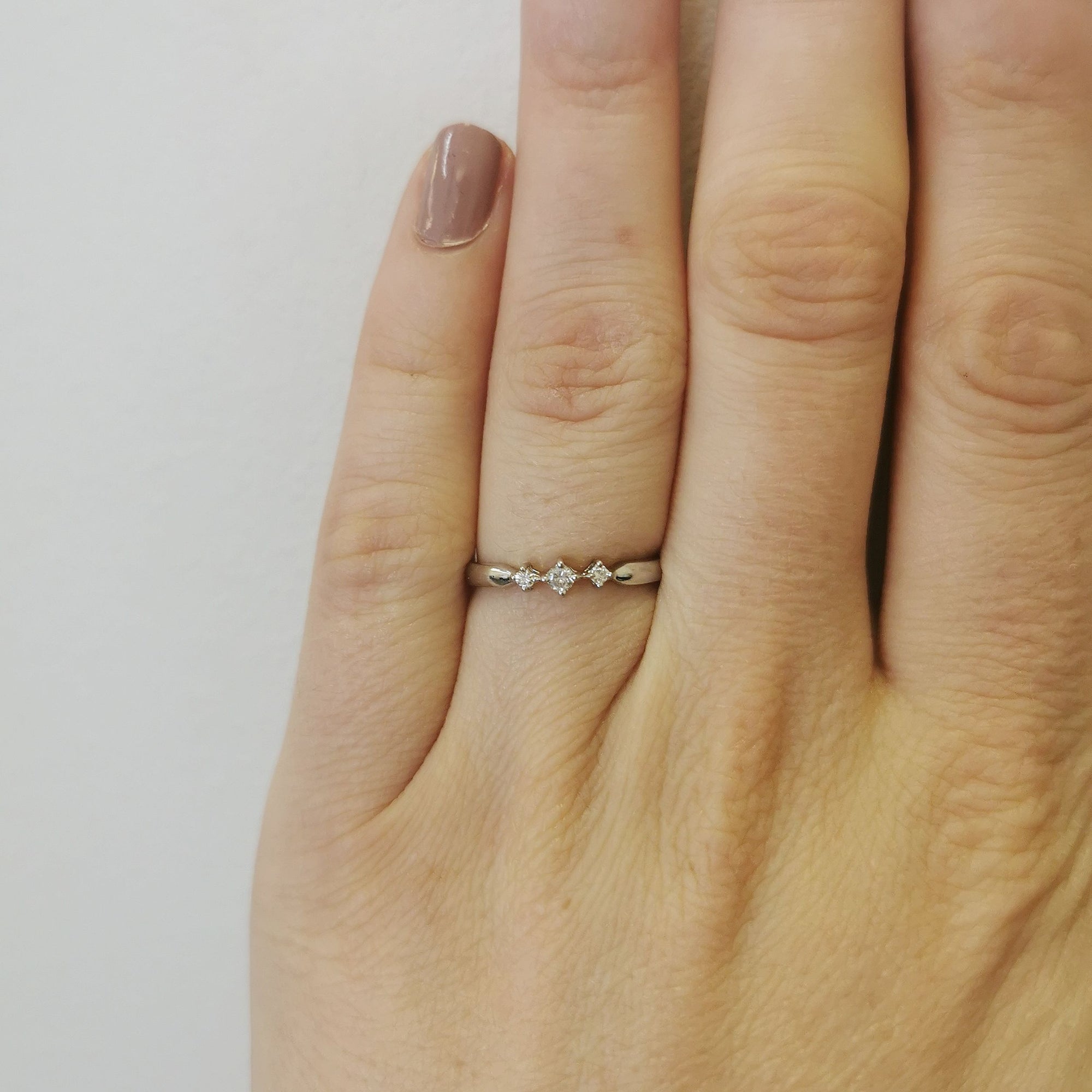 Three Stone Diamond Promise Ring | 0.08ctw | SZ 6.25 |