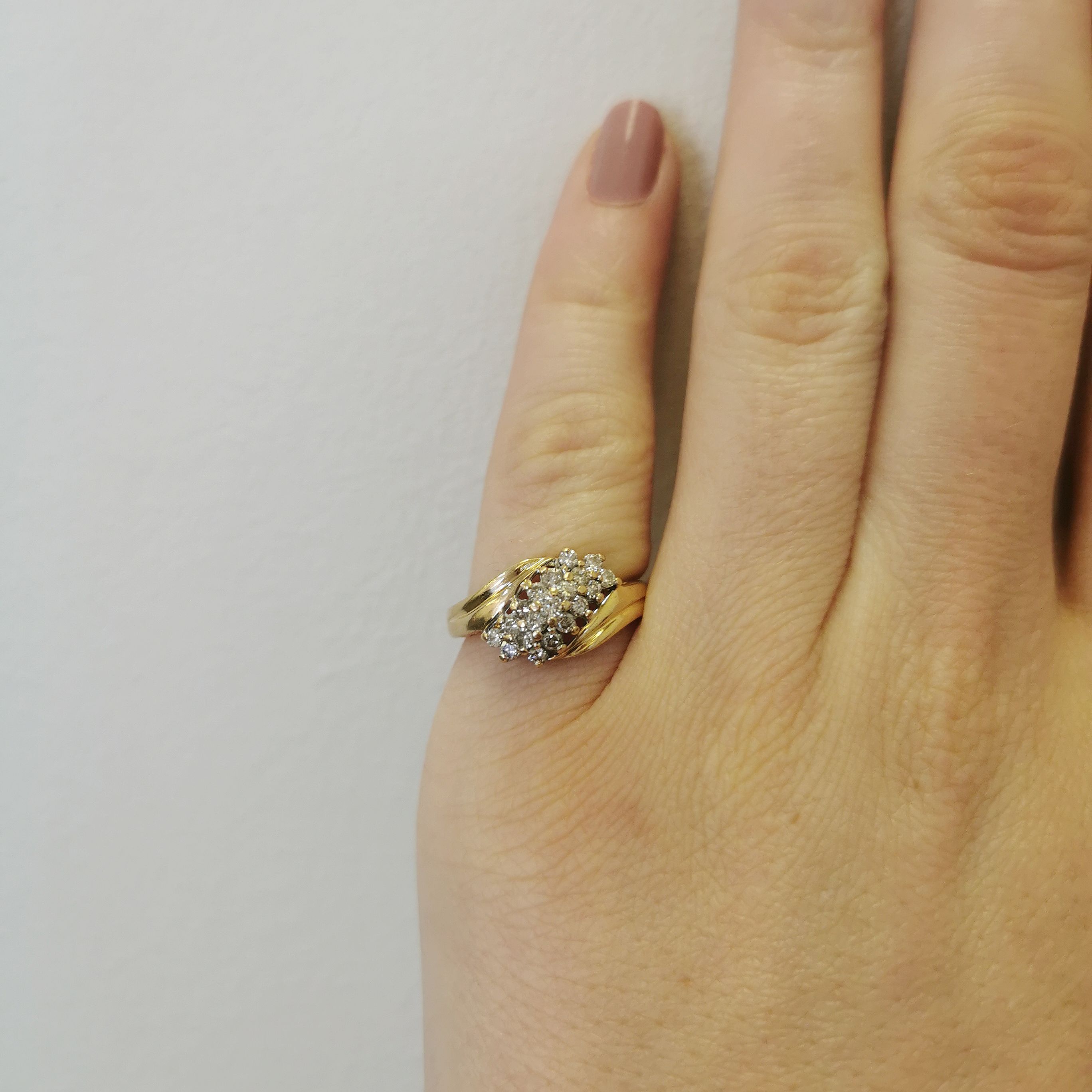 Diamond Cluster Bypass Ring | 0.50ctw | SZ 5.25 |