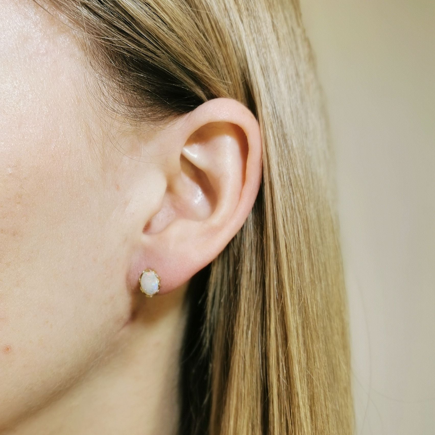 Oval Opal Stud Earrings | 0.86ctw |