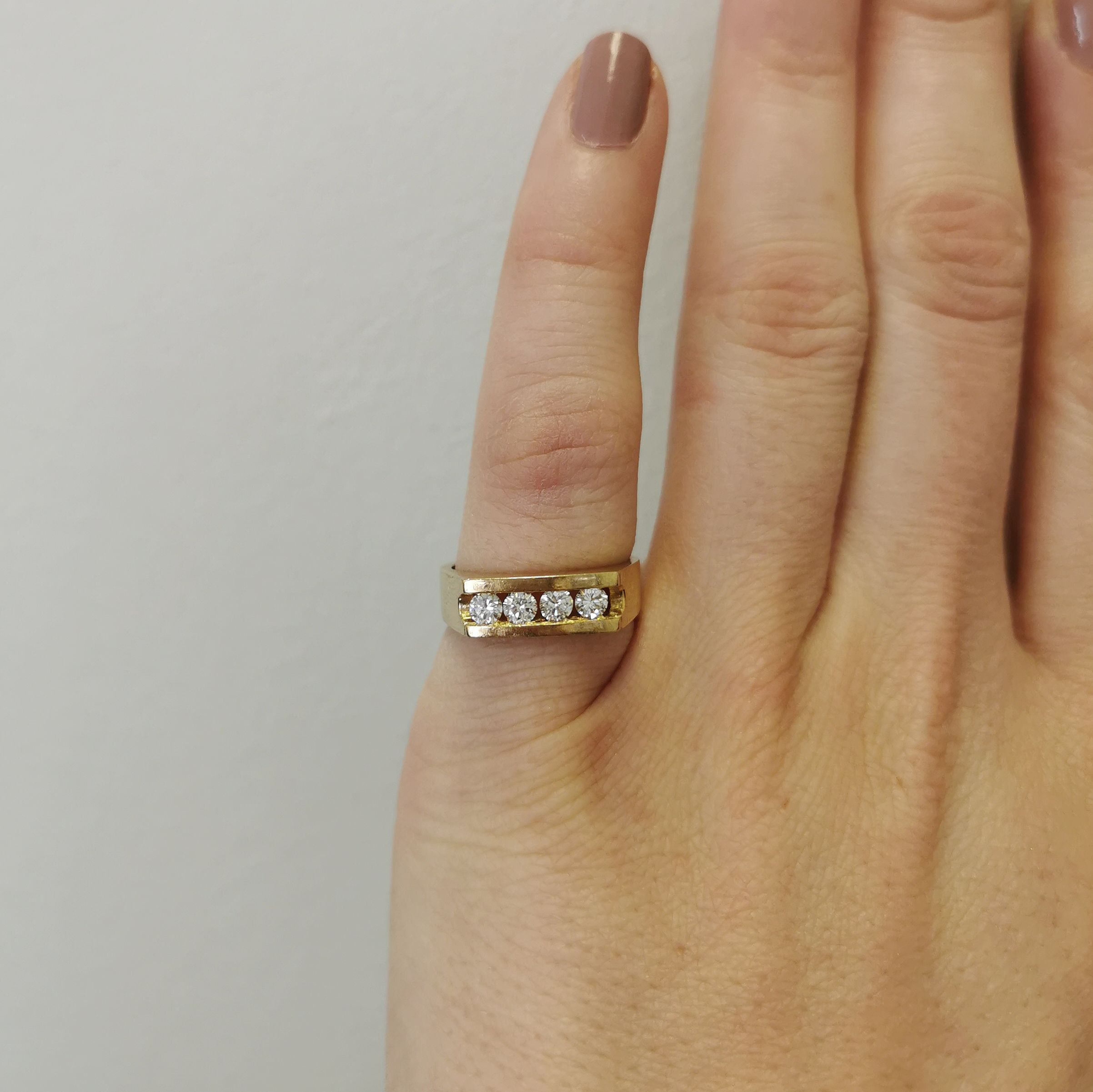 Channel Set Four Diamond Ring | 0.36ctw | SZ 6.25 |