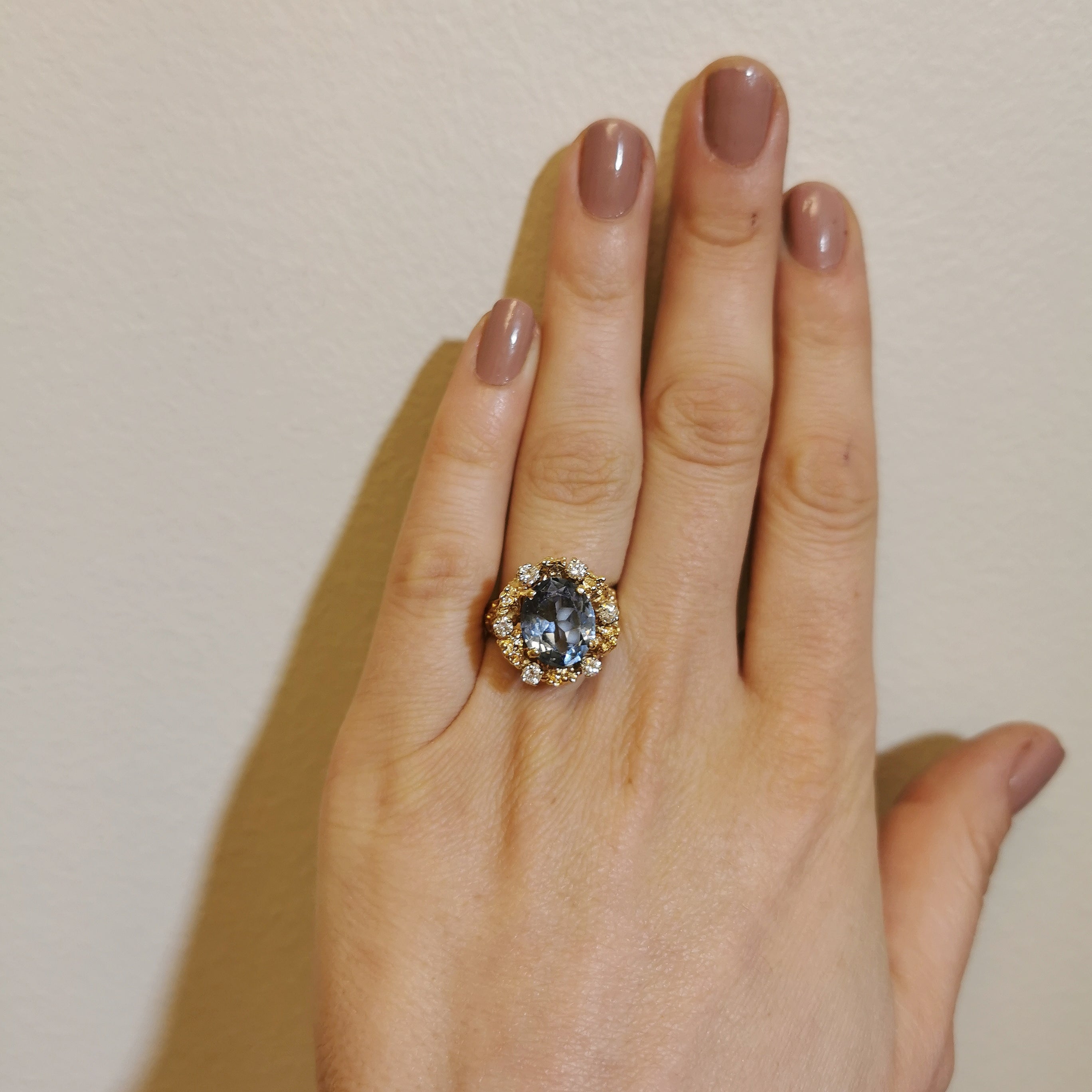 Synthetic Spinel & Diamond Cocktail Ring | 4.50ct, 0.33ctw | SZ 8 |