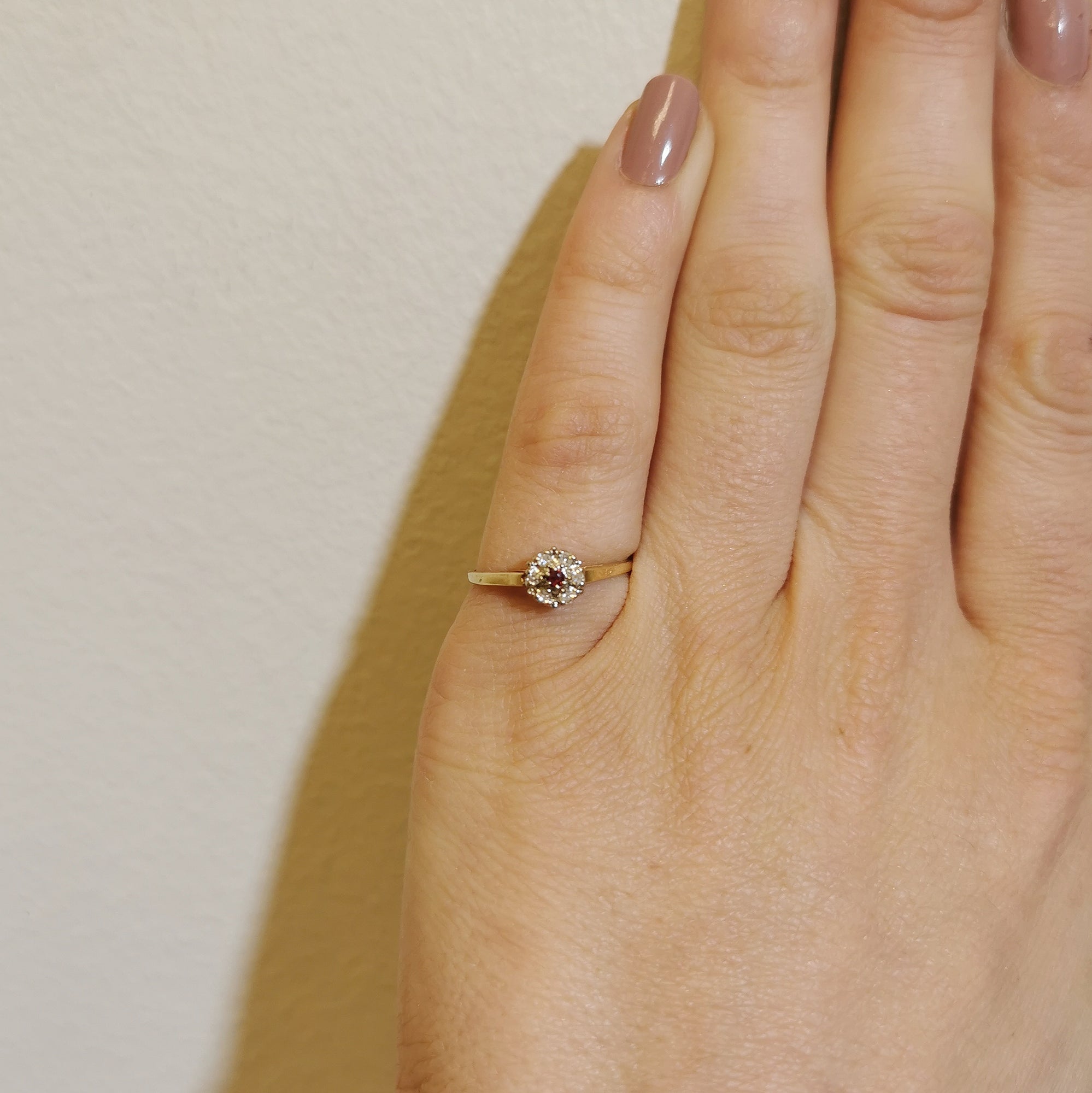 Petite Ruby & Diamond Ring | 0.02ct, 0.30ctw | SZ 5.75 |