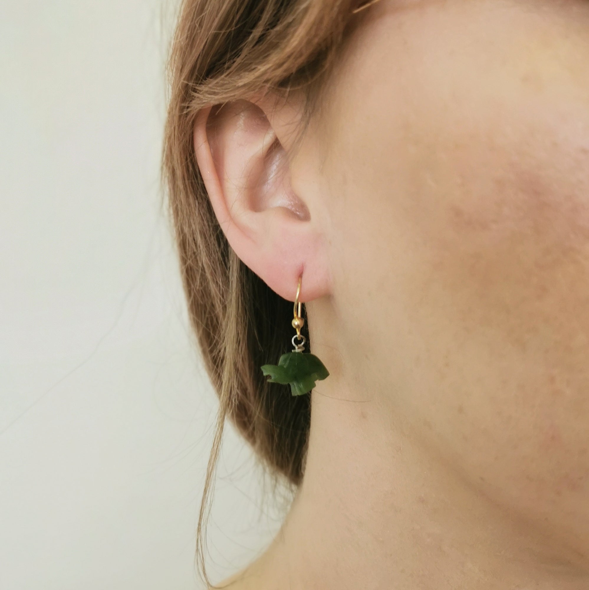 Nephrite Jade Elephant Earrings | 11.65ctw |