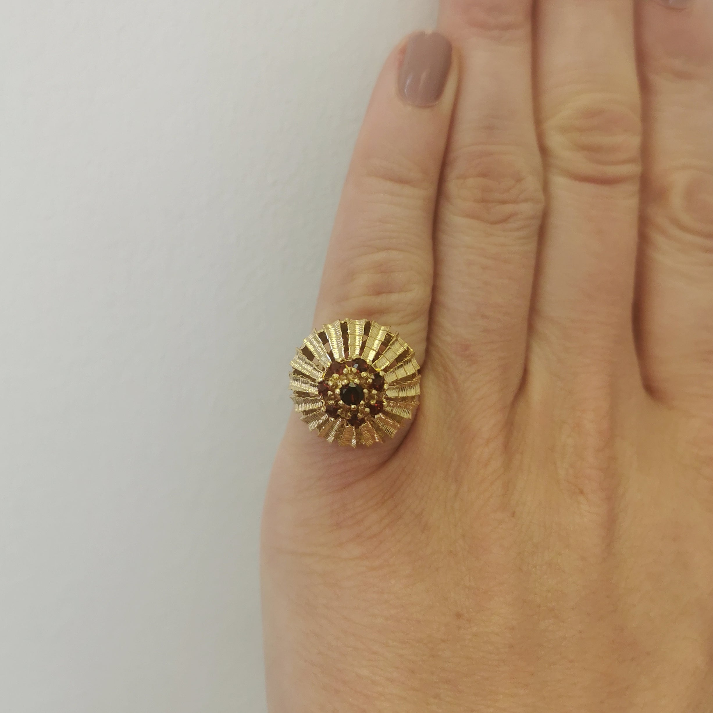 High Set Garnet Cocktail Ring | 0.33ctw | SZ 5 |