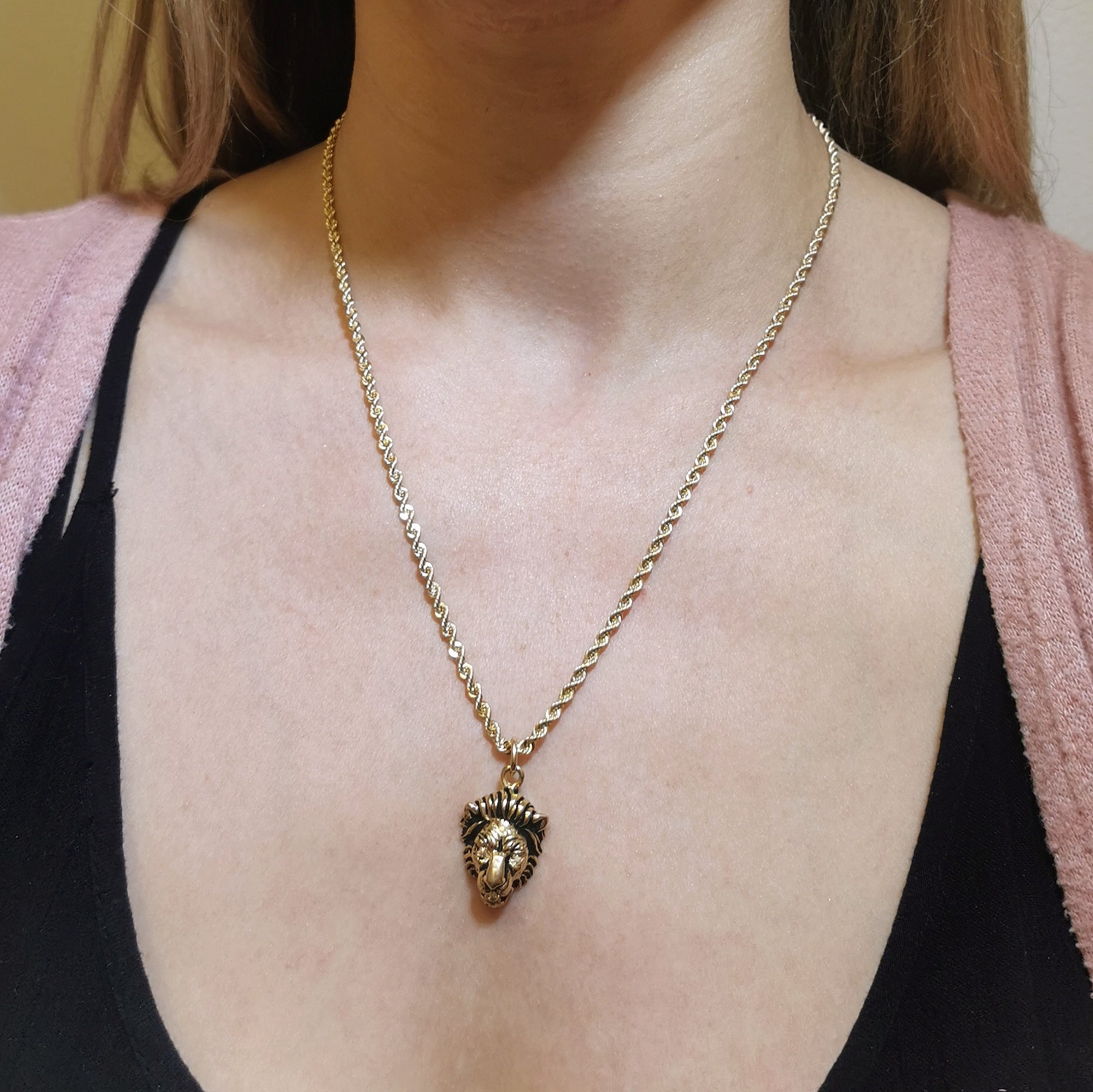 Diamond Lion Necklace | 0.08ctw | 19