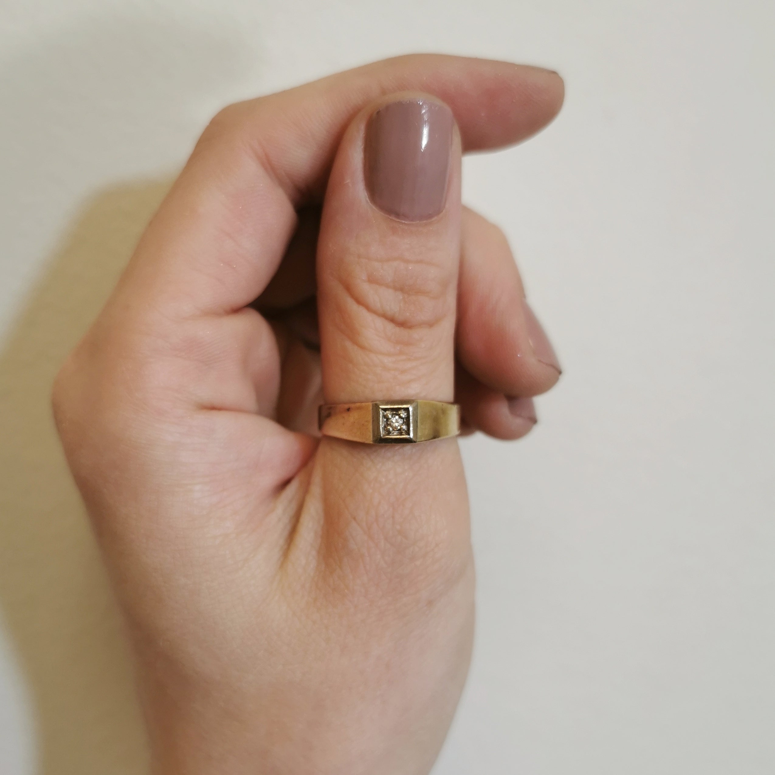 Solitaire Diamond Grid Ring | 0.03ct | SZ 9.25 |
