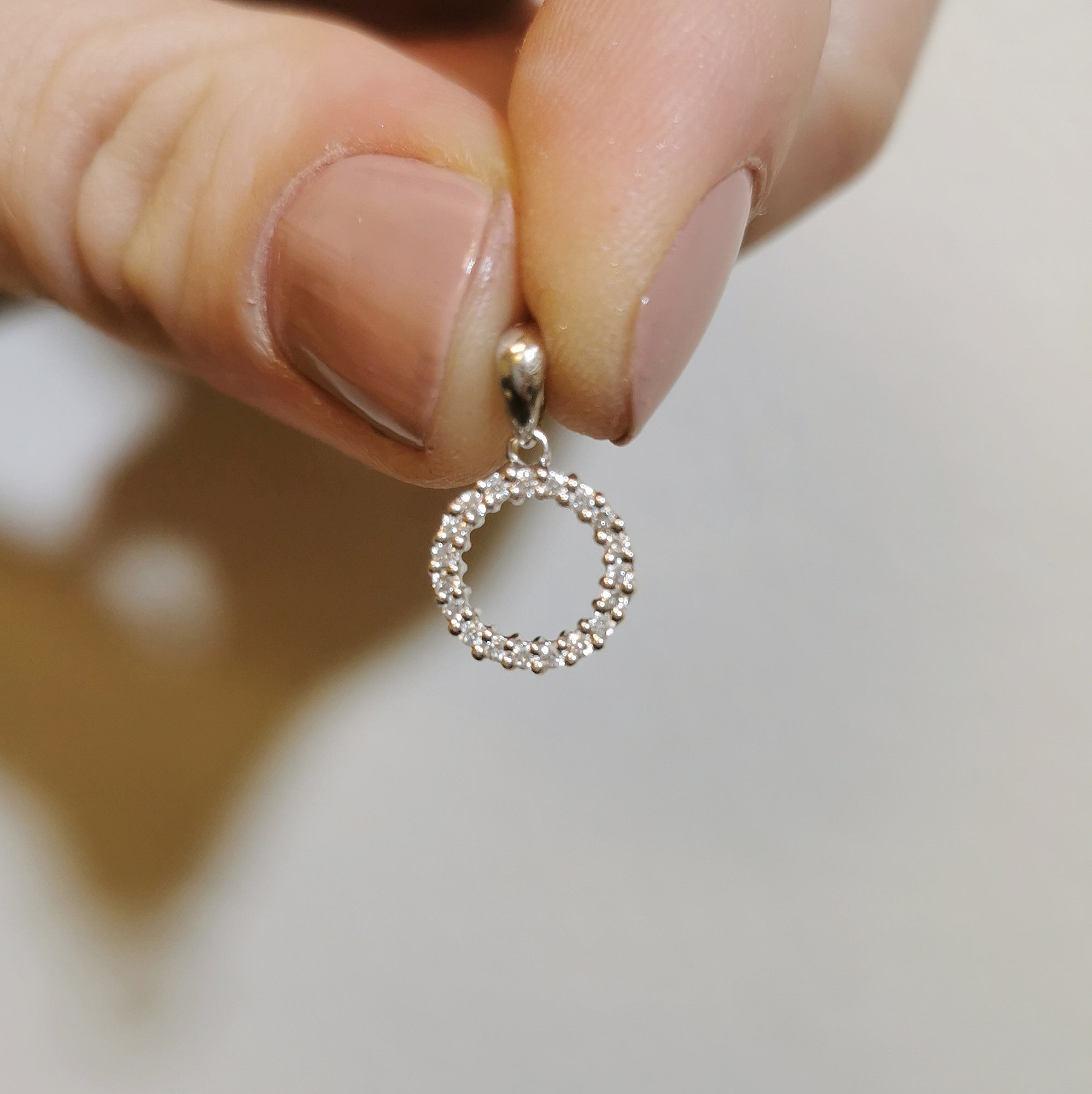 Open Circle Diamond Pendant | 0.10ctw |