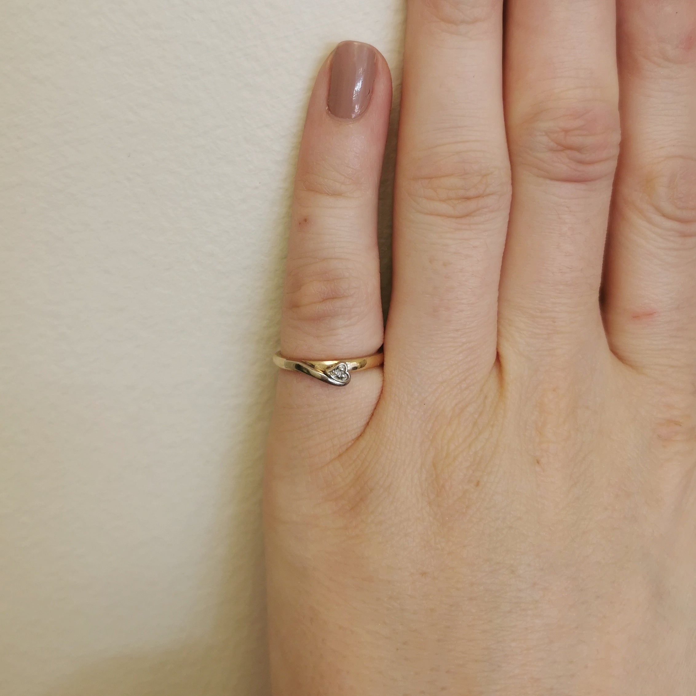 Diamond Heart Promise Ring | 0.01ct | SZ 4.75 |