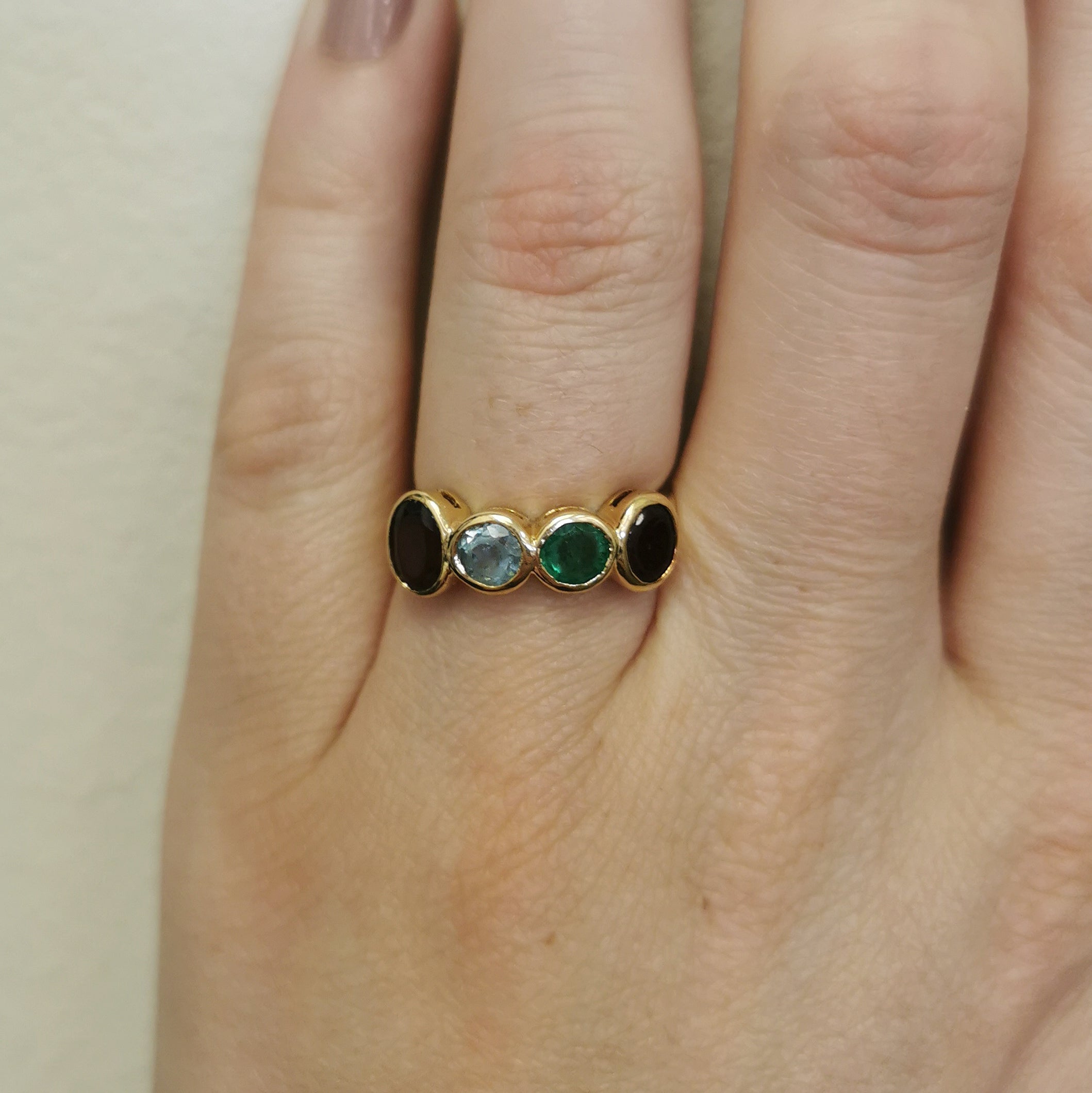 Bezel Set Mixed Gem Ring | 2.25ctw | SZ 6.25 |