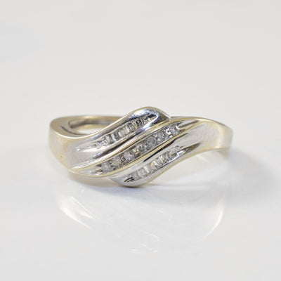 White Gold Diamond Wave Ring | 0.10ctw | SZ 5.25 |