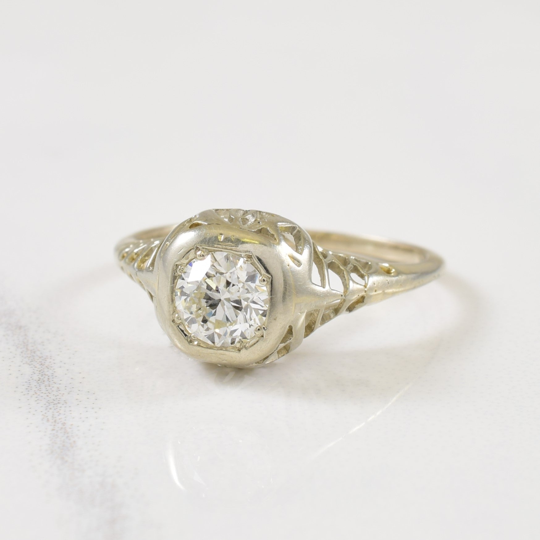 European Cut Diamond Ring | 0.45ct | SZ 4.5 |