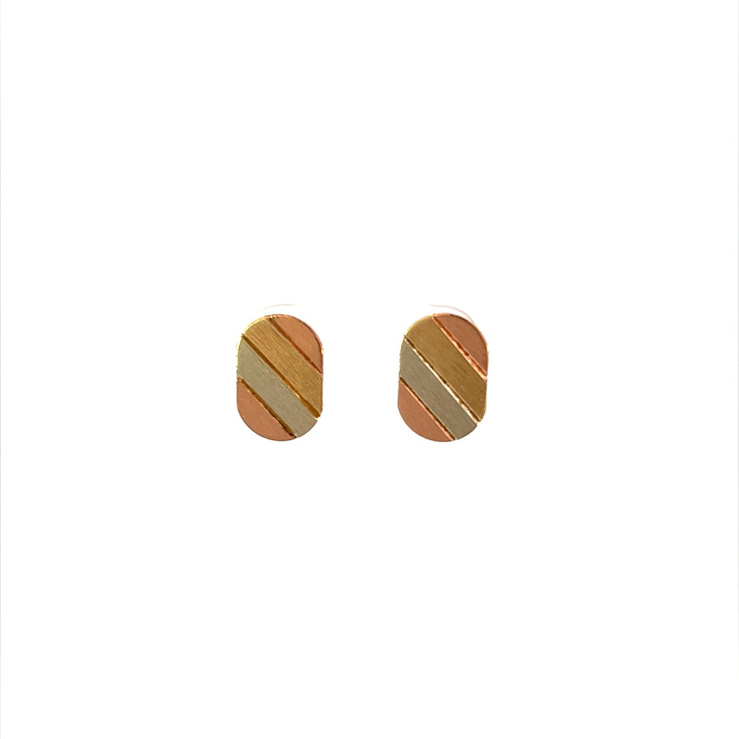 Goujons à disque allongés tricolores | 
