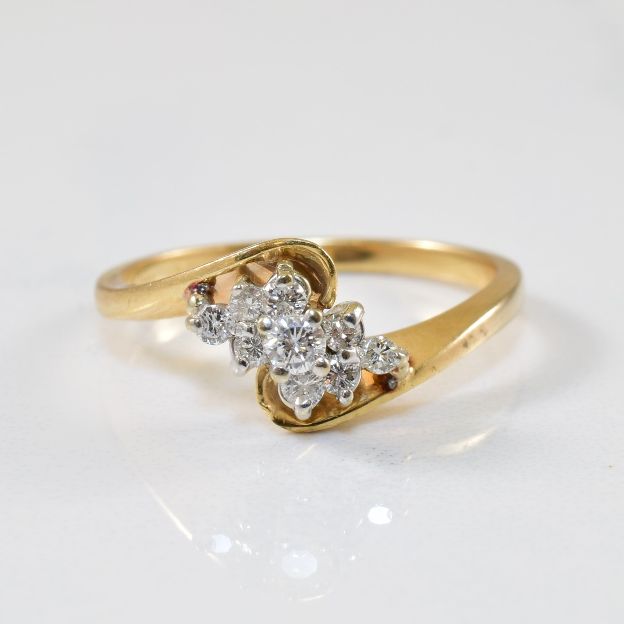 Bague cascade de diamants | 0,22 ct | Taille 8 | 