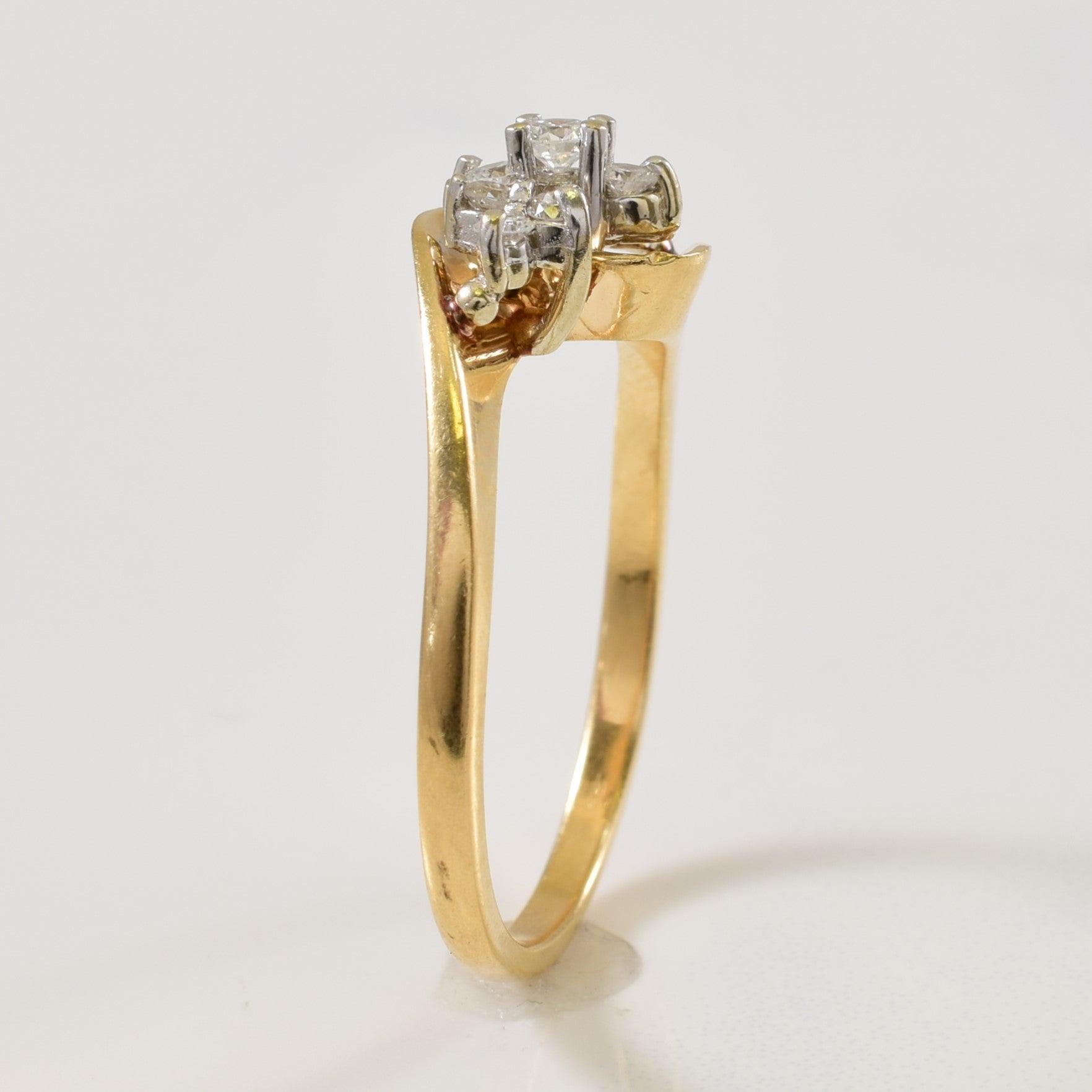 Bague cascade de diamants | 0,22 ct | Taille 8 | 