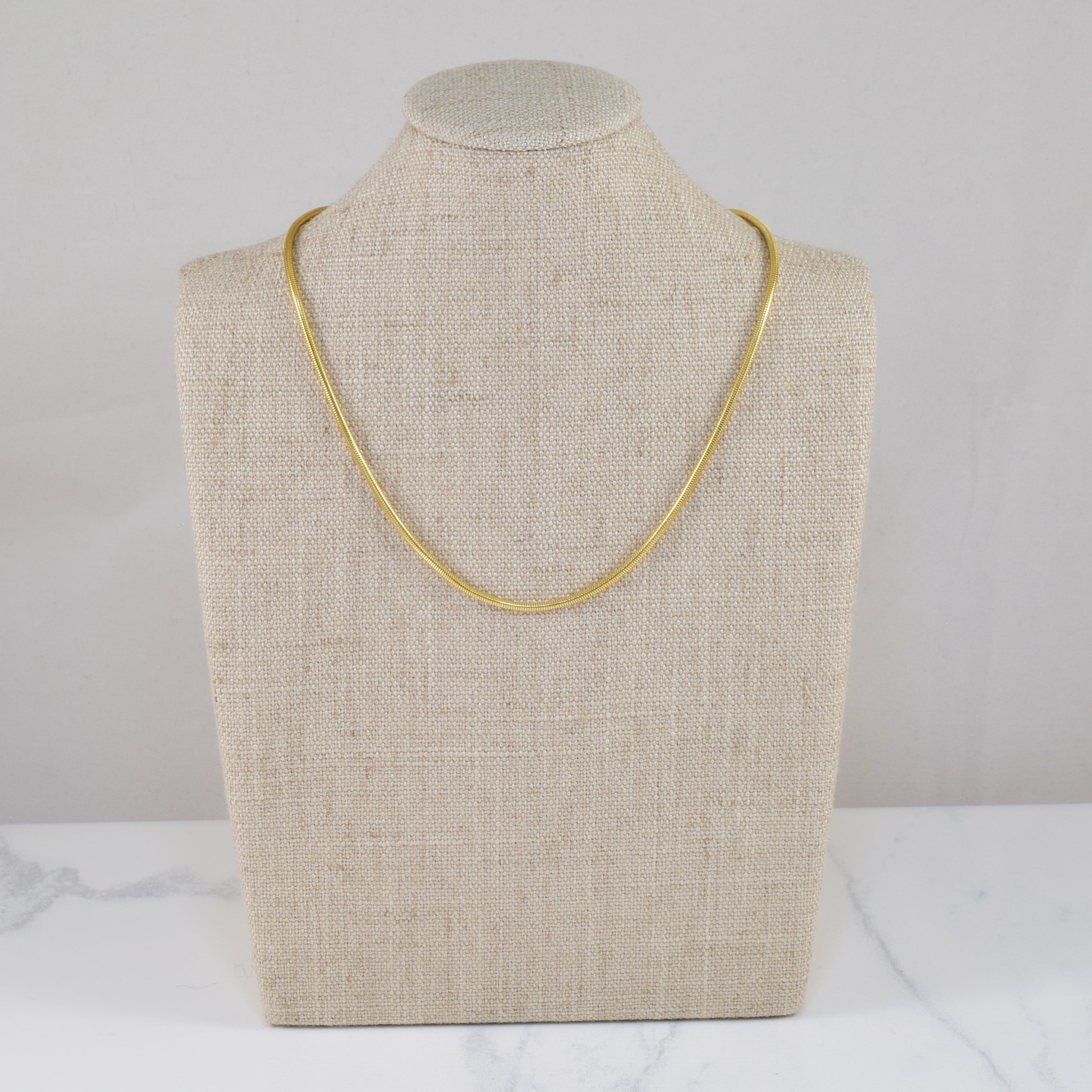 18k Yellow Gold Snake Chain | 12" |