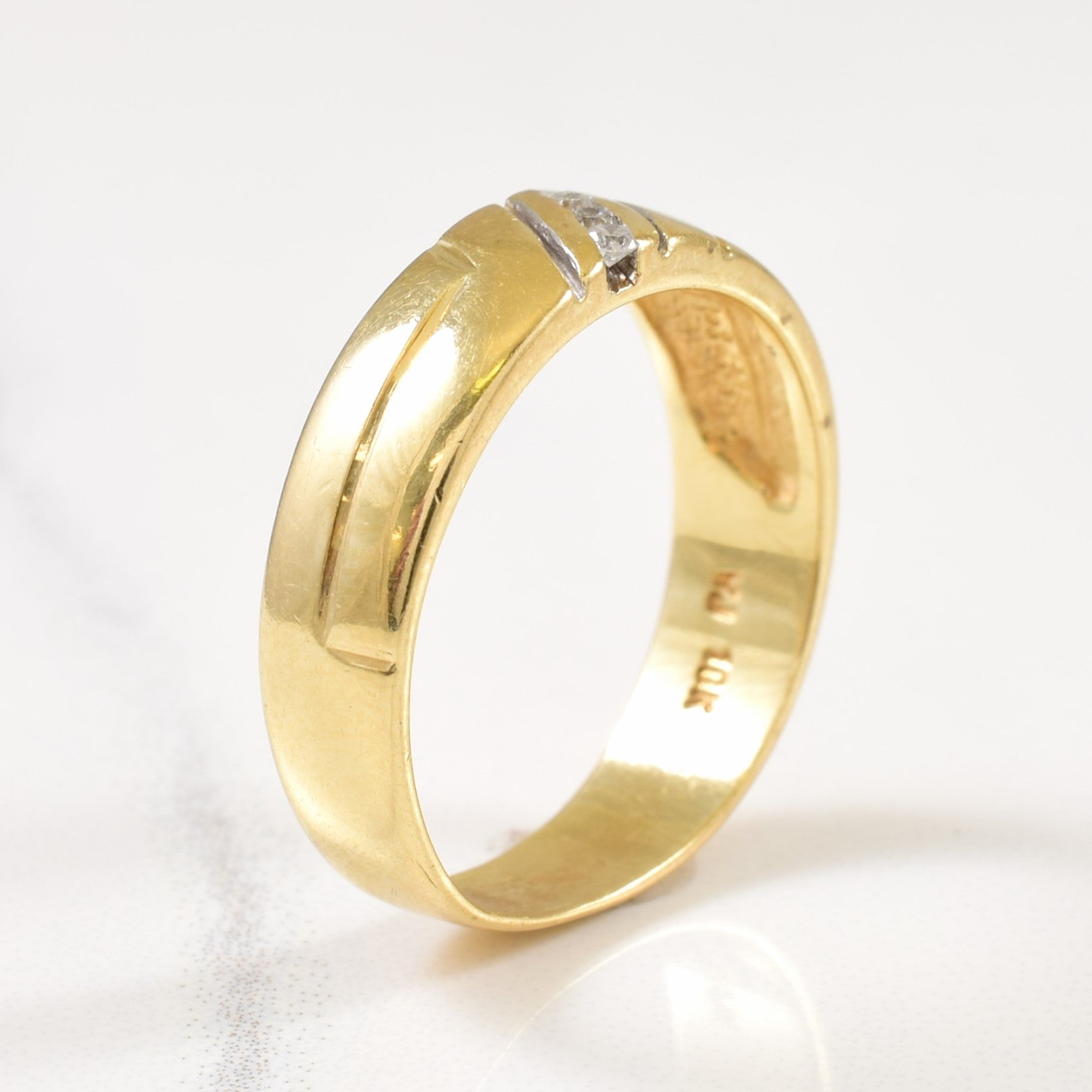 Bague sertie de diamants en canal | 0,05 ct | Taille 6,5 |