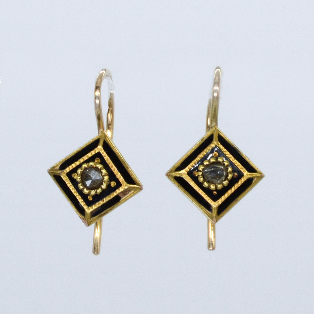 Early 1900s Rose Cut Diamond Earrings | 0.03ctw |
