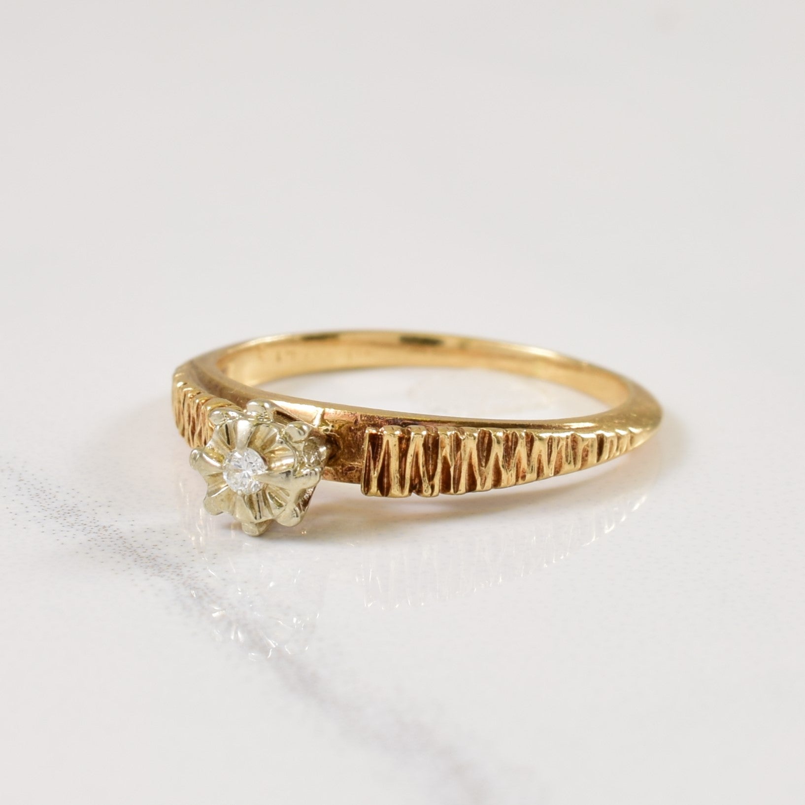 Solitaire Diamond Ring | 0.02ct | SZ 4.5 |