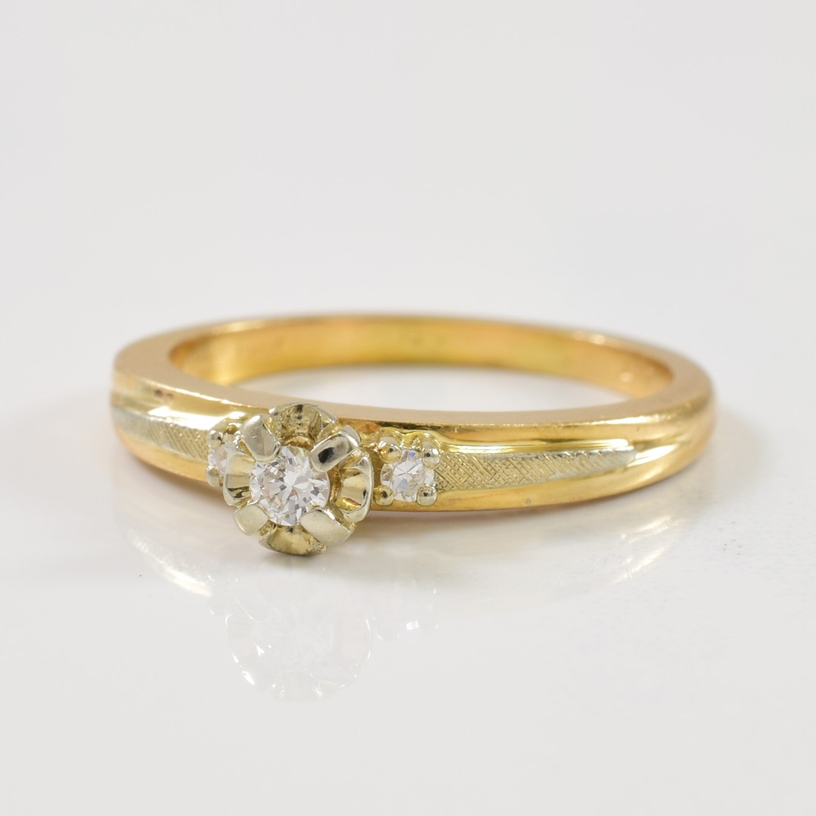 Three Stone Diamond Ring | 0.07ctw | SZ 5.25 |