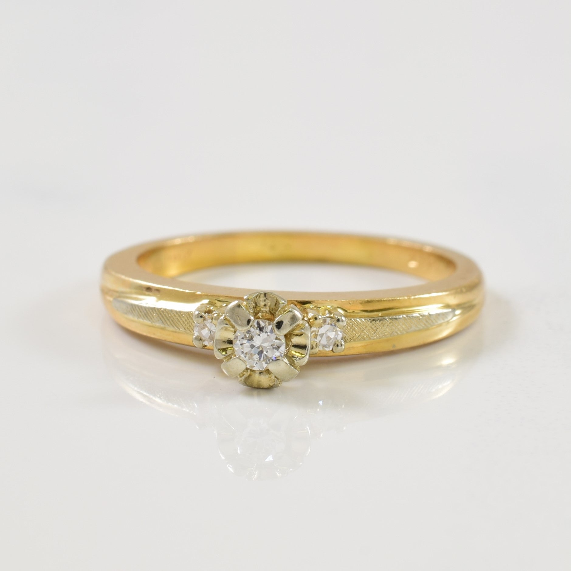 Three Stone Diamond Ring | 0.07ctw | SZ 5.25 |